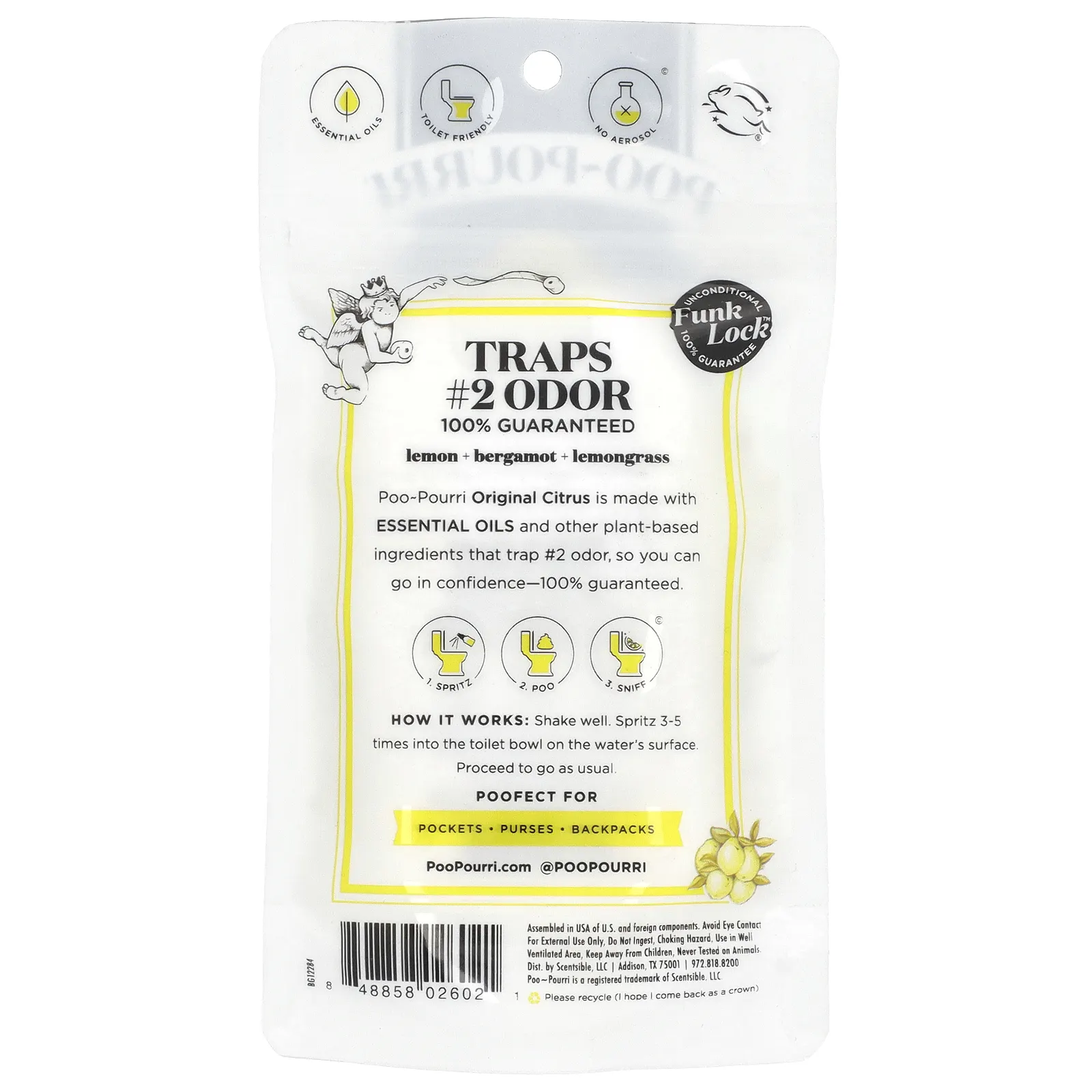 Poo-Pourri, Спрей для туалета Before-You-Go®, оригинальный цитрус, 30 мл (1 жидк. Унция)