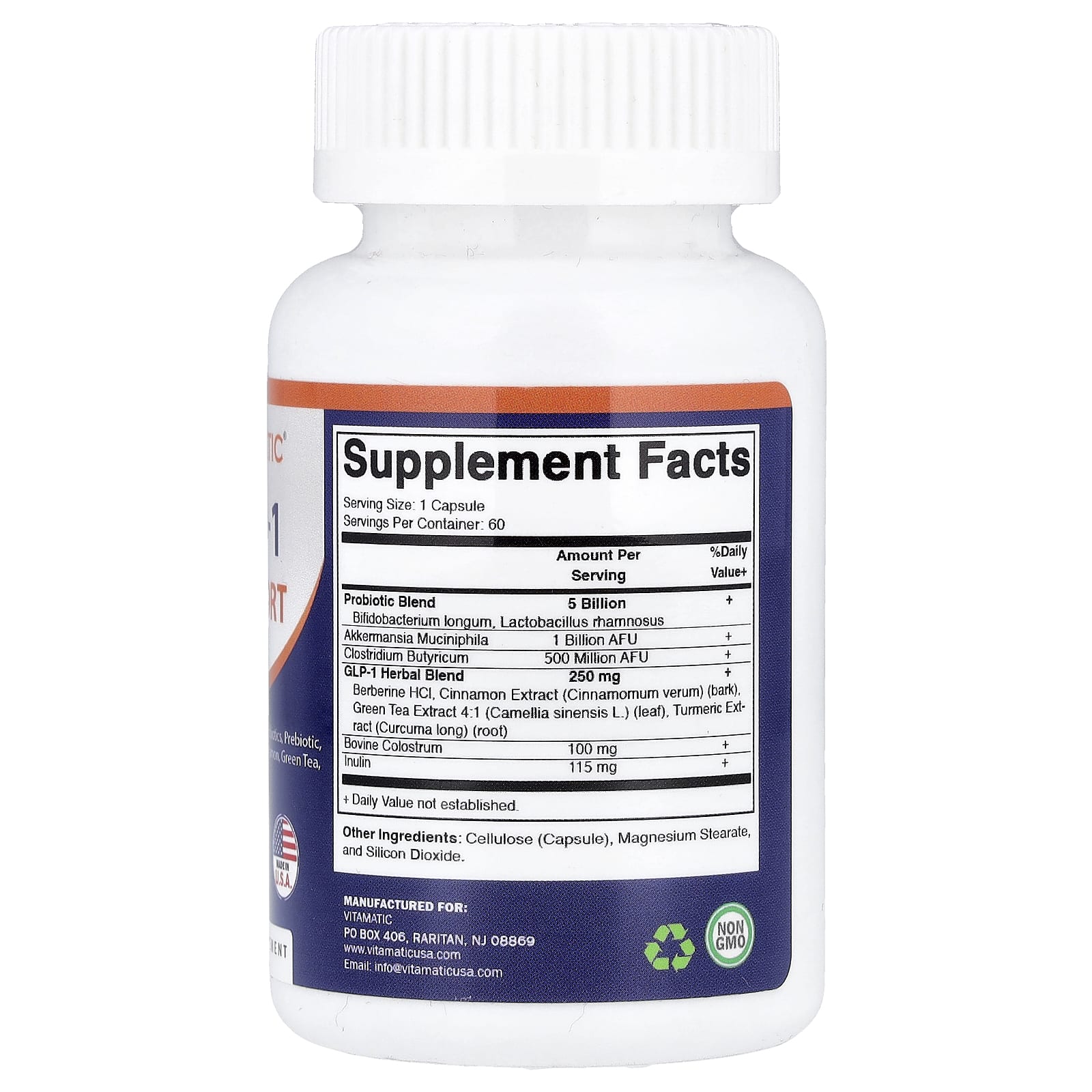 Vitamatic, поддержка GLP-1, 60 капсул