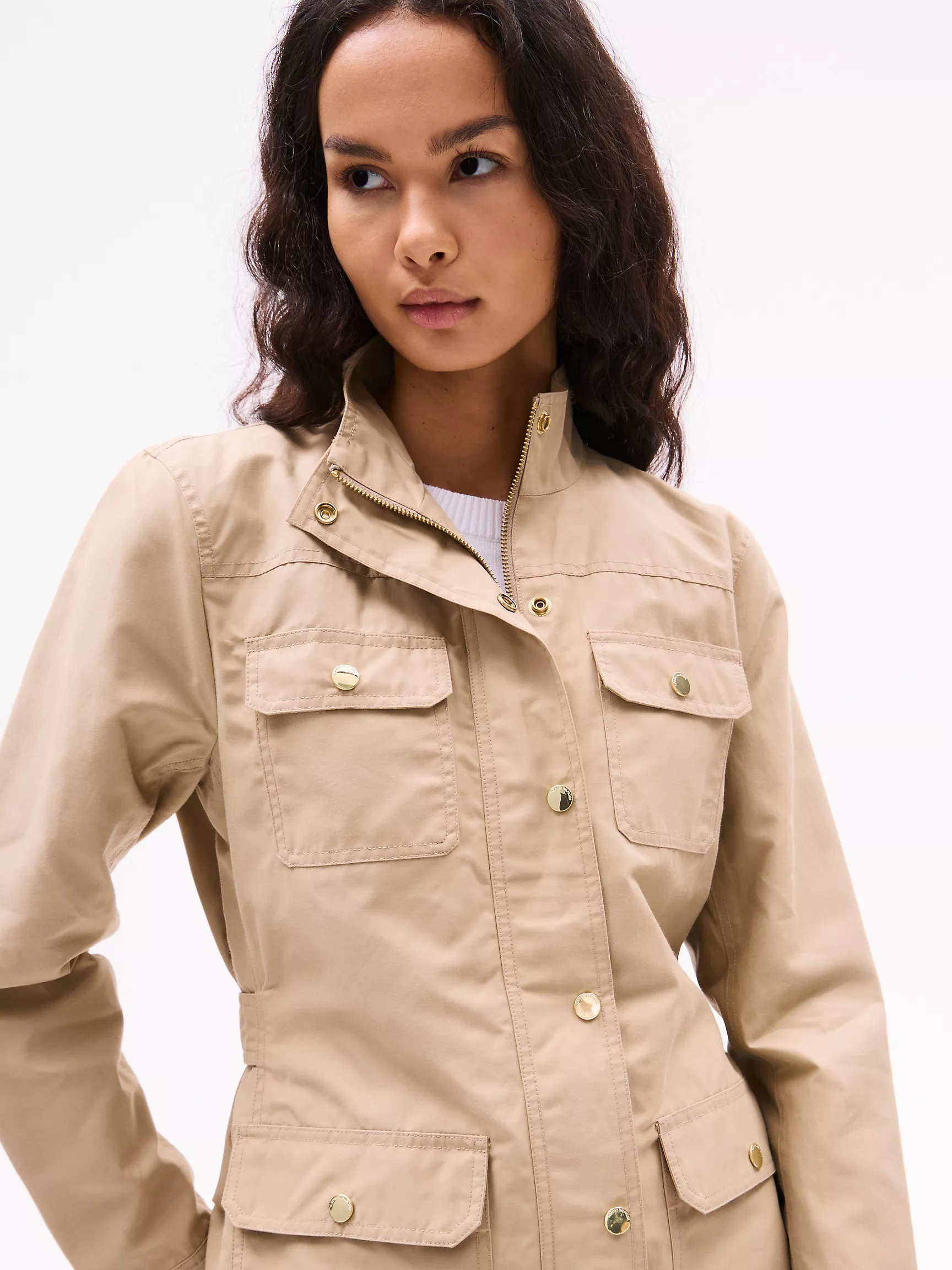 Женская куртка Tommy Hilfiger, Вощёная утилитарная куртка