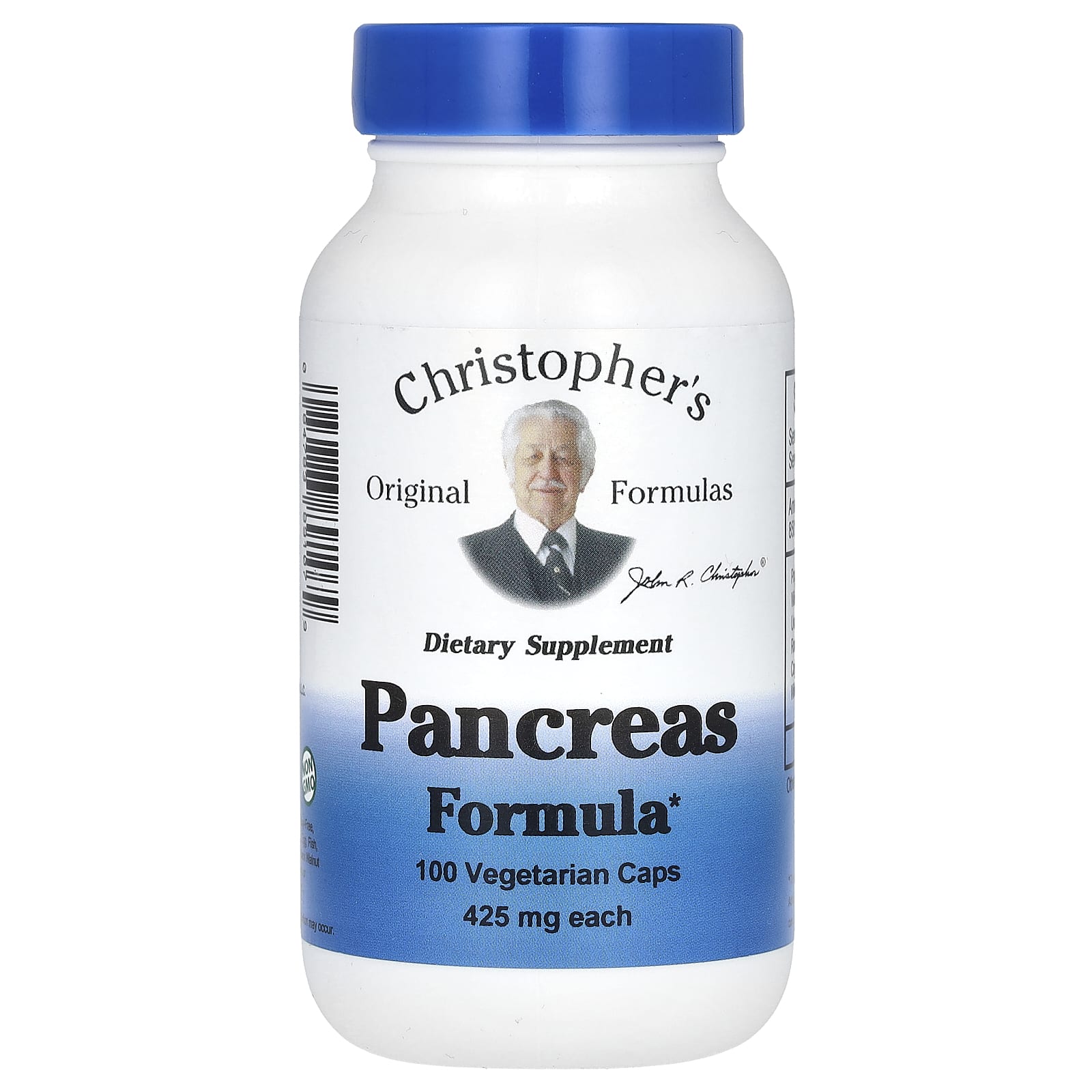 Christopher's Original Formulas, Pancreas Formula, 460 мг, 100 вегетарианских капсул