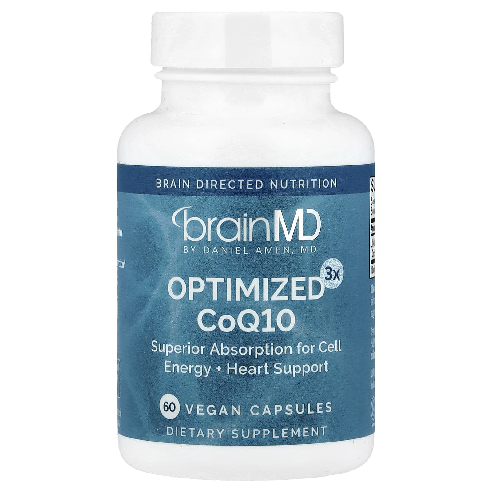 BrainMD, Optimized3x CoQ10`` 60 веганских капсул