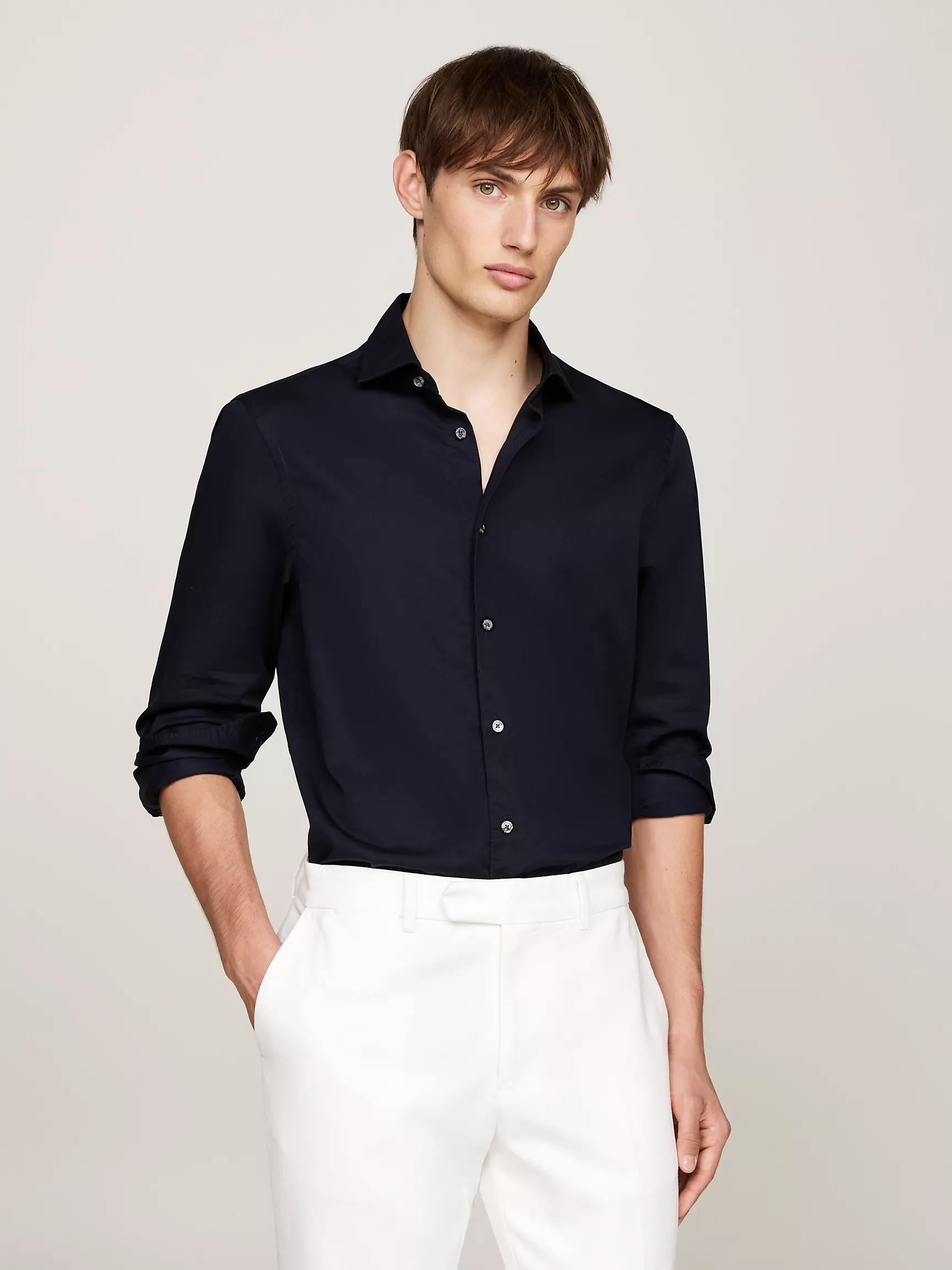 Мужская рубашка Tommy Hilfiger, Приталенная рубашка из поплина