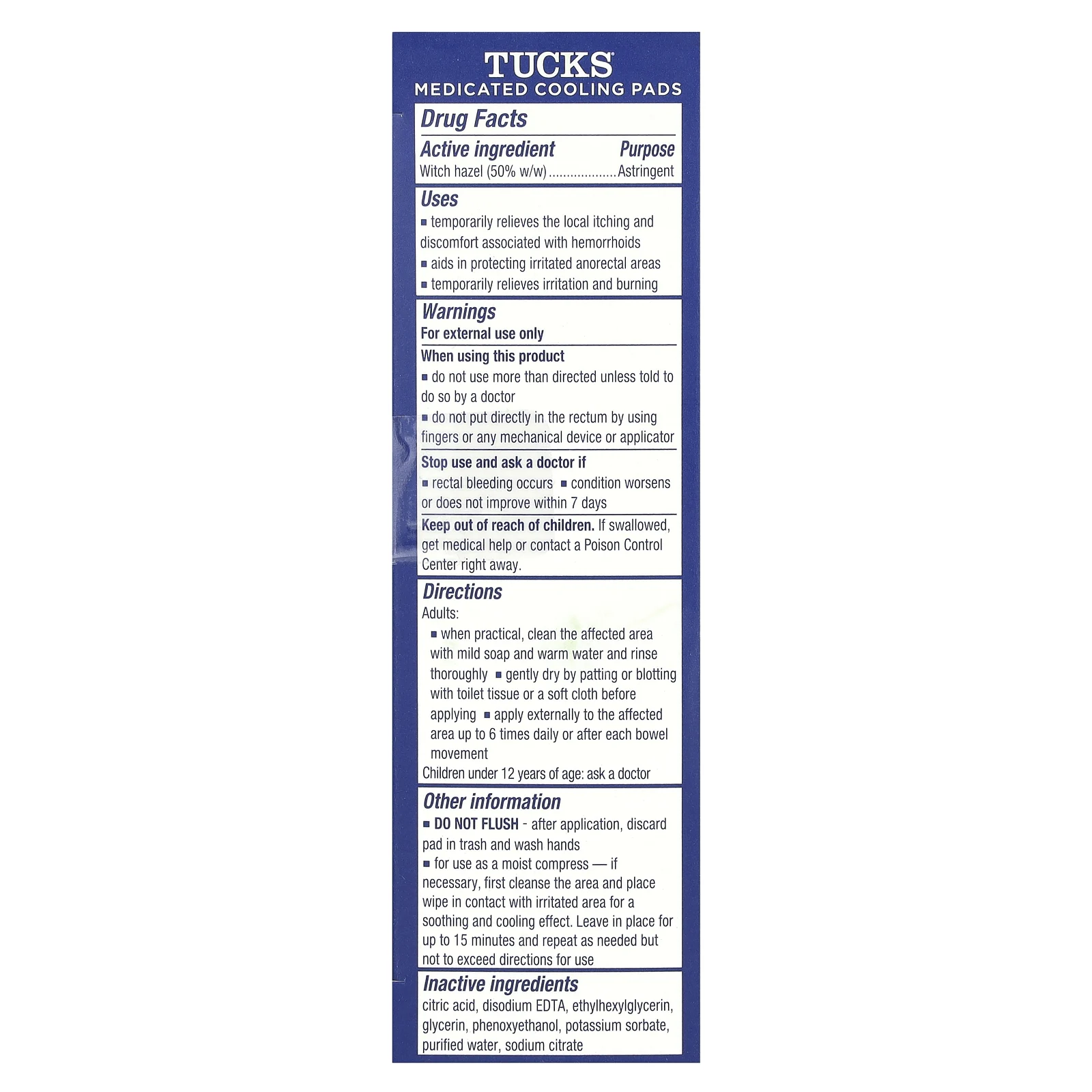 Tucks, Набор для облегчения ухода за кожей, 1 шт.