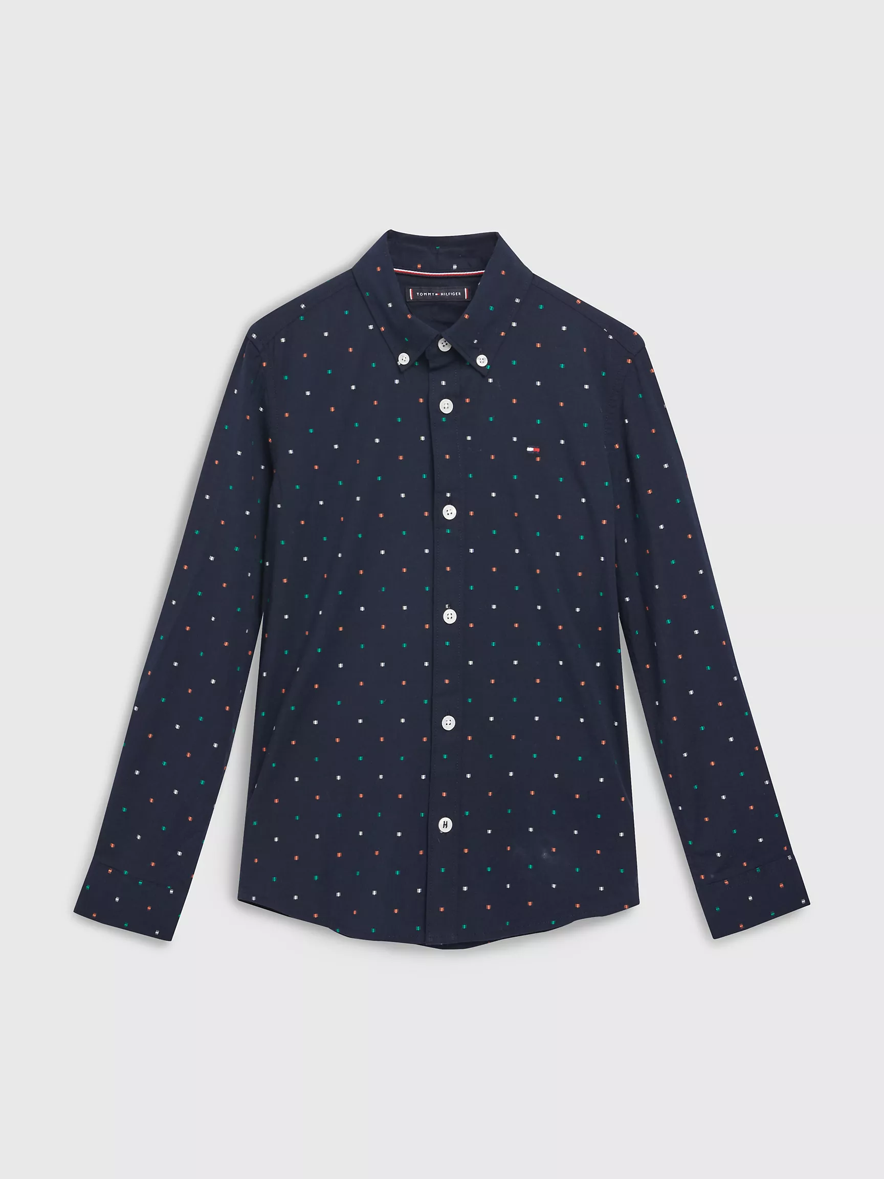 Рубашка для мальчика Tommy Hilfiger, Детская рубашка с микропринтом