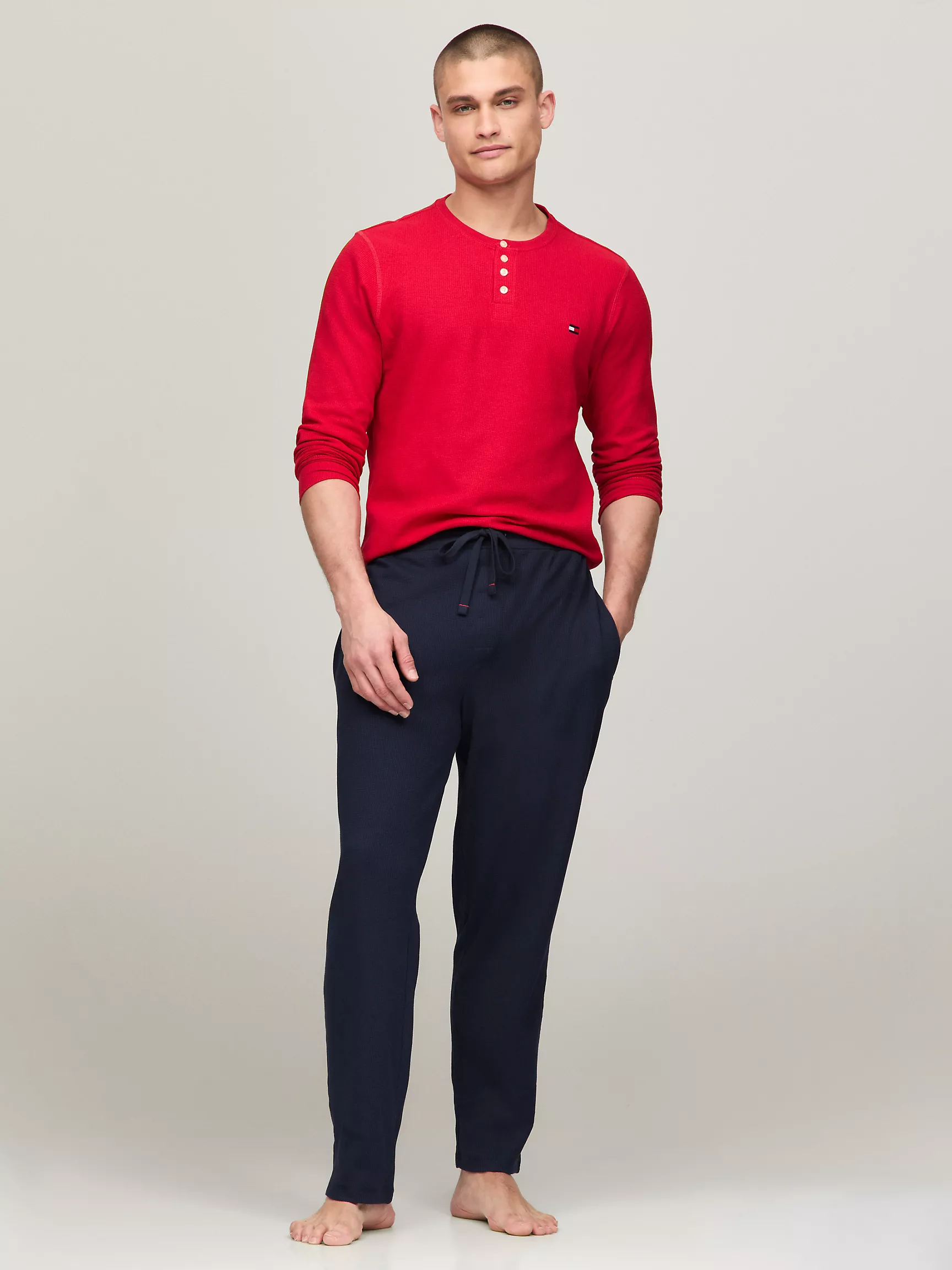 Мужской топ Tommy Hilfiger, Термокофта Henley для сна