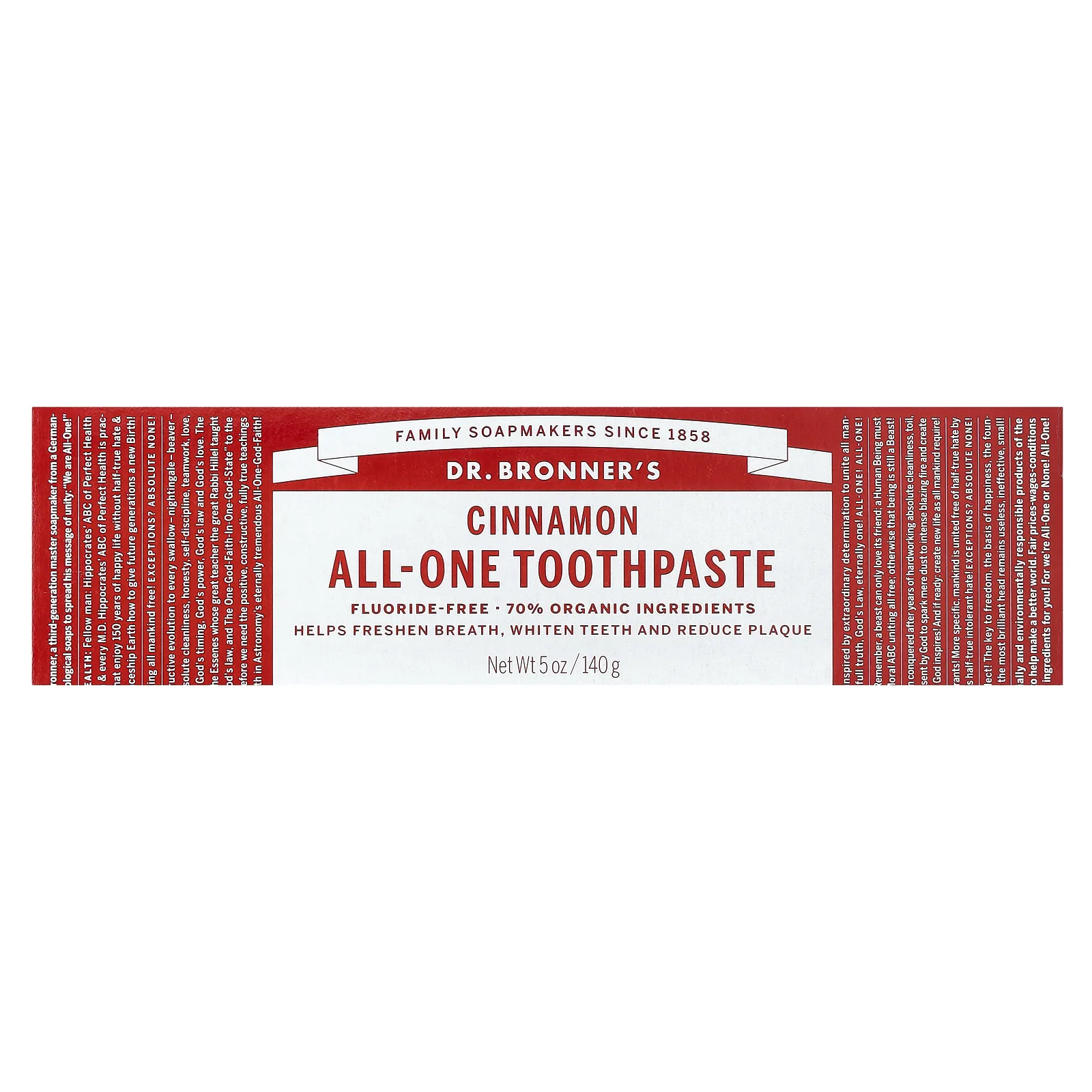 Dr. Bronner's, All-One Toothpaste, корица, 140 г (5 унций)