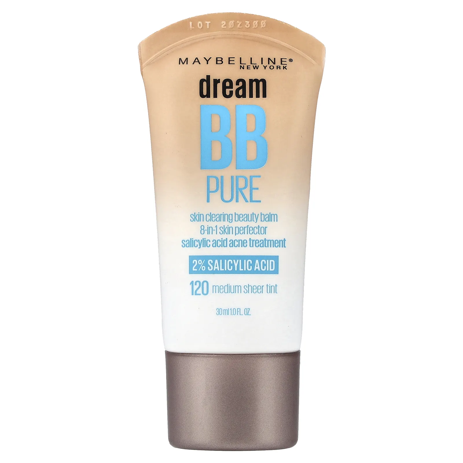 Maybelline, Dream BB Pure, очищающий бальзам для кожи, оттенок 120, средняя прозрачность, 30 мл (1 жидк. унция)