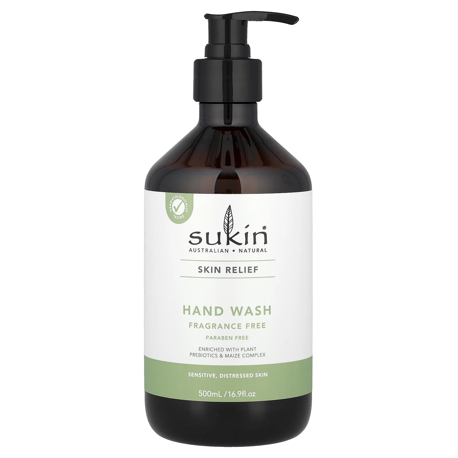 Sukin, Skin Relief, для мытья рук, для чувствительной, проблемной кожи, без отдушек, 500 мл (16,9 жидк. Унции)