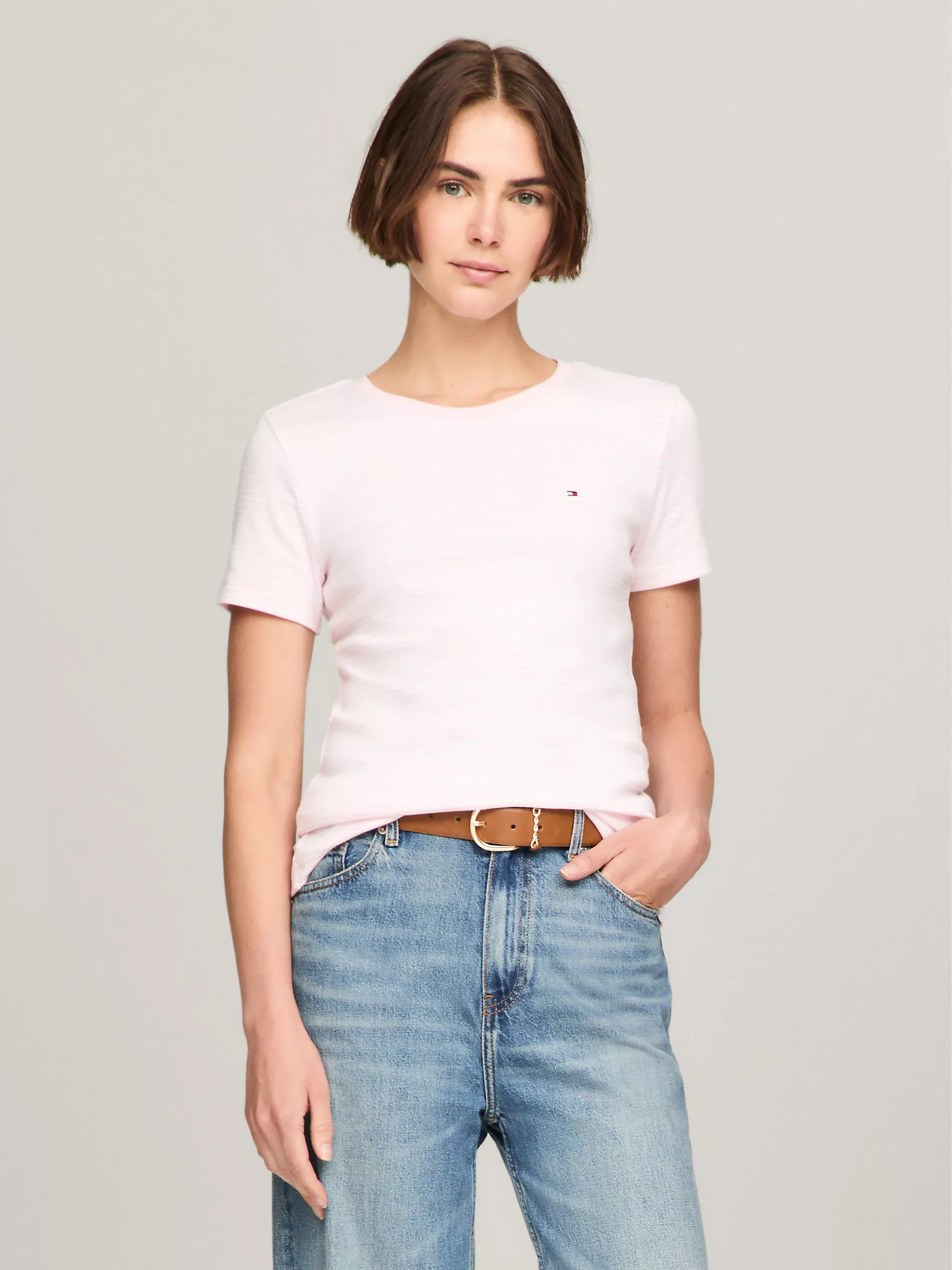 Женская футболка Tommy Hilfiger, Любимая футболка в полоску с круглым вырезом