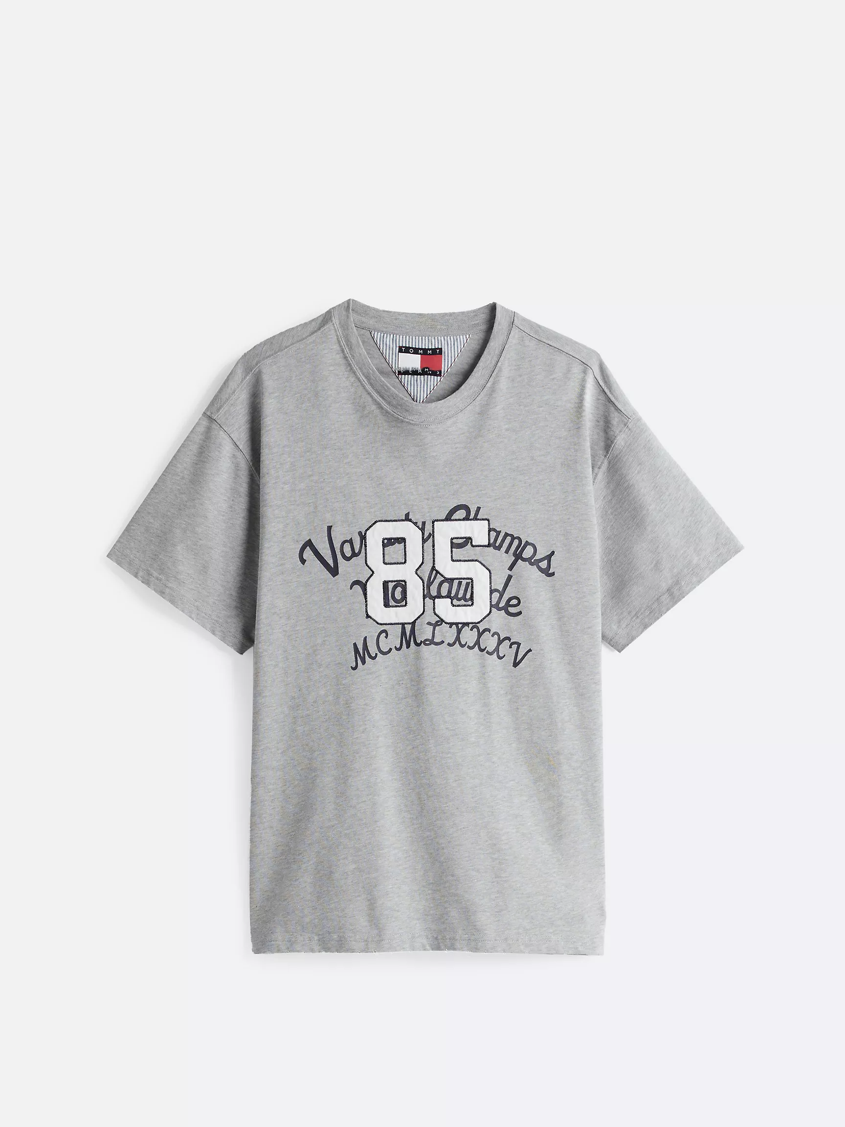 Мужская футболка Tommy Hilfiger, Университетская футболка из выстиранного хлопка с графикой