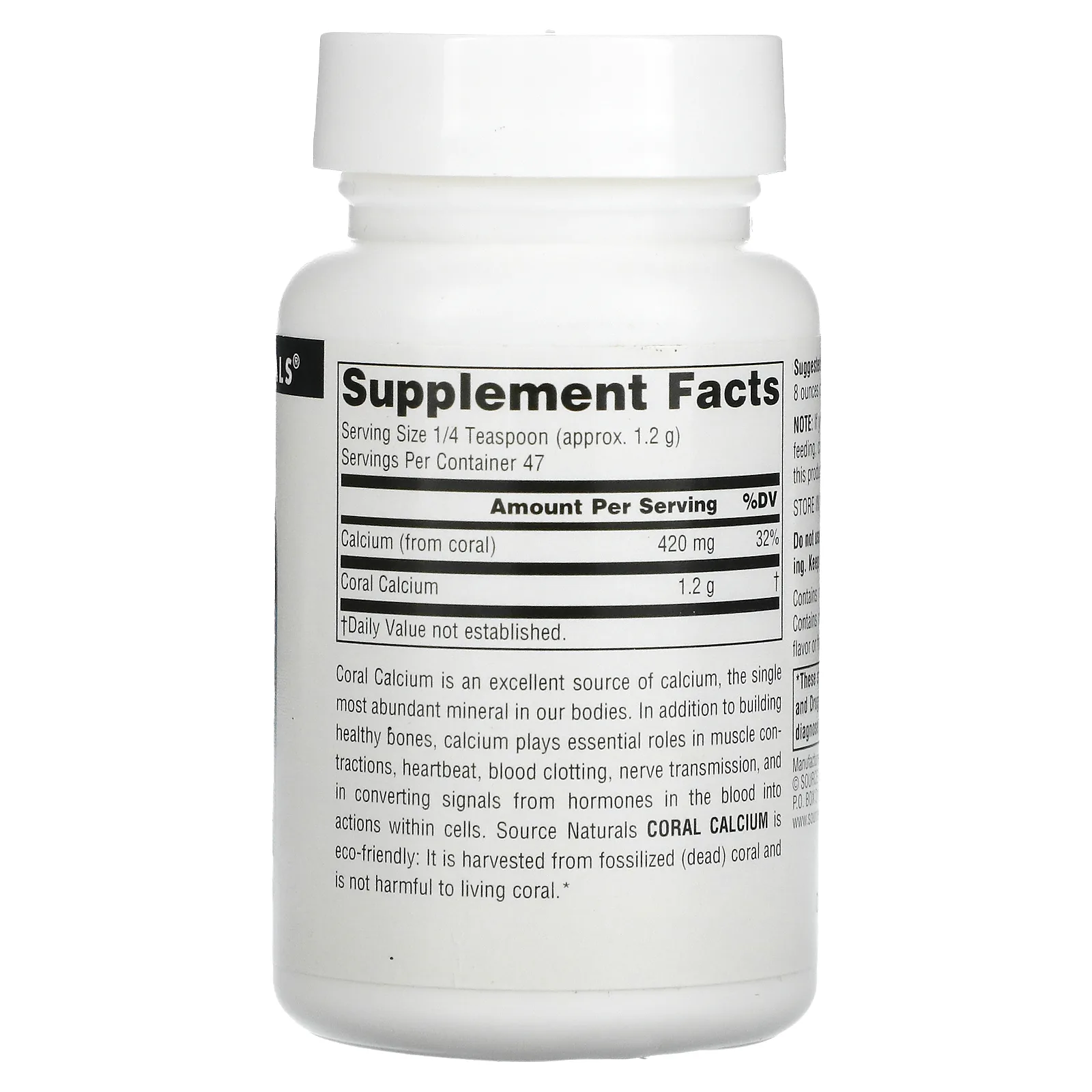 Source Naturals, коралловый кальций, порошок, 56,7 г (2 унции)