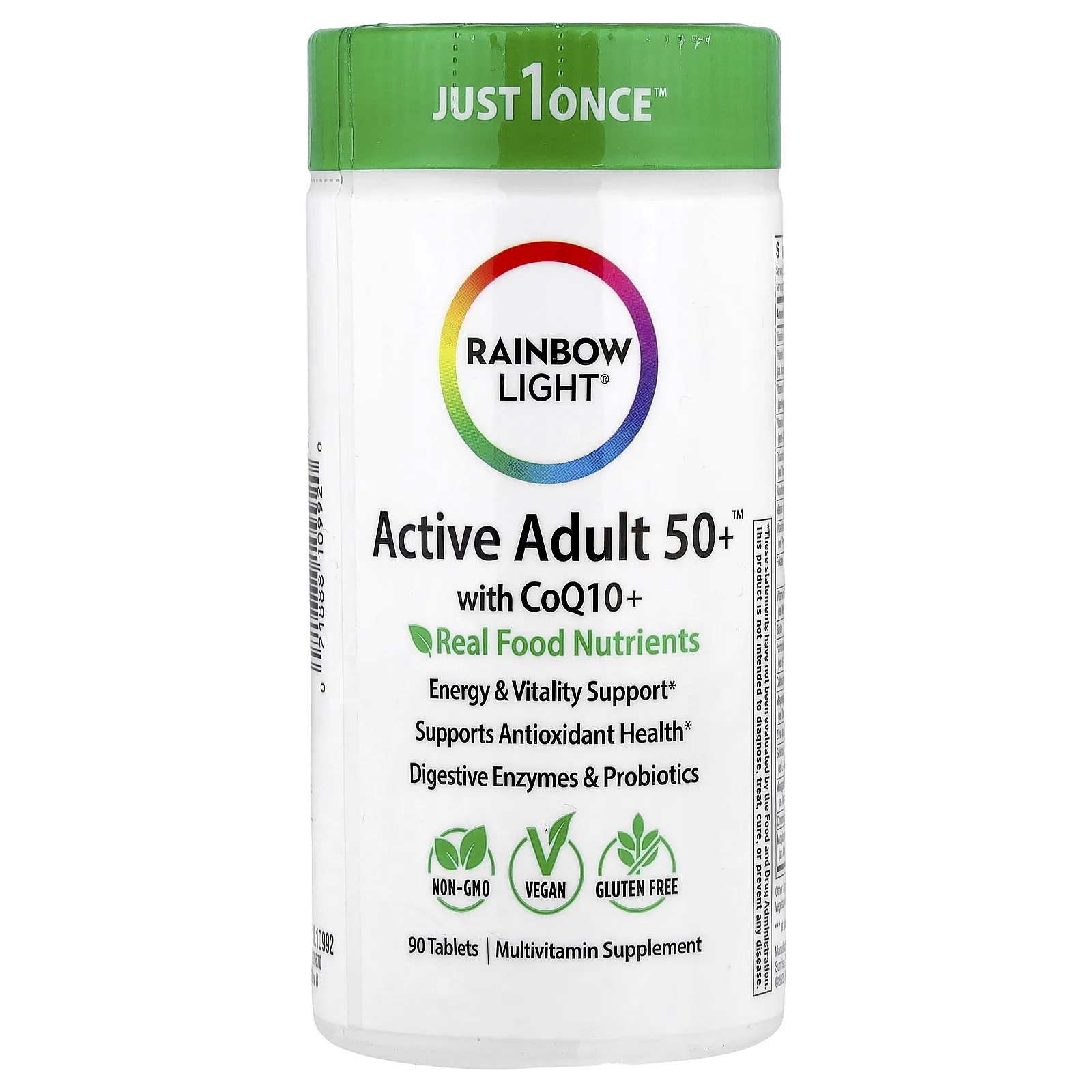 Rainbow Light, Active Adult 50+™, с коэнзимом Q10+, 90 таблеток