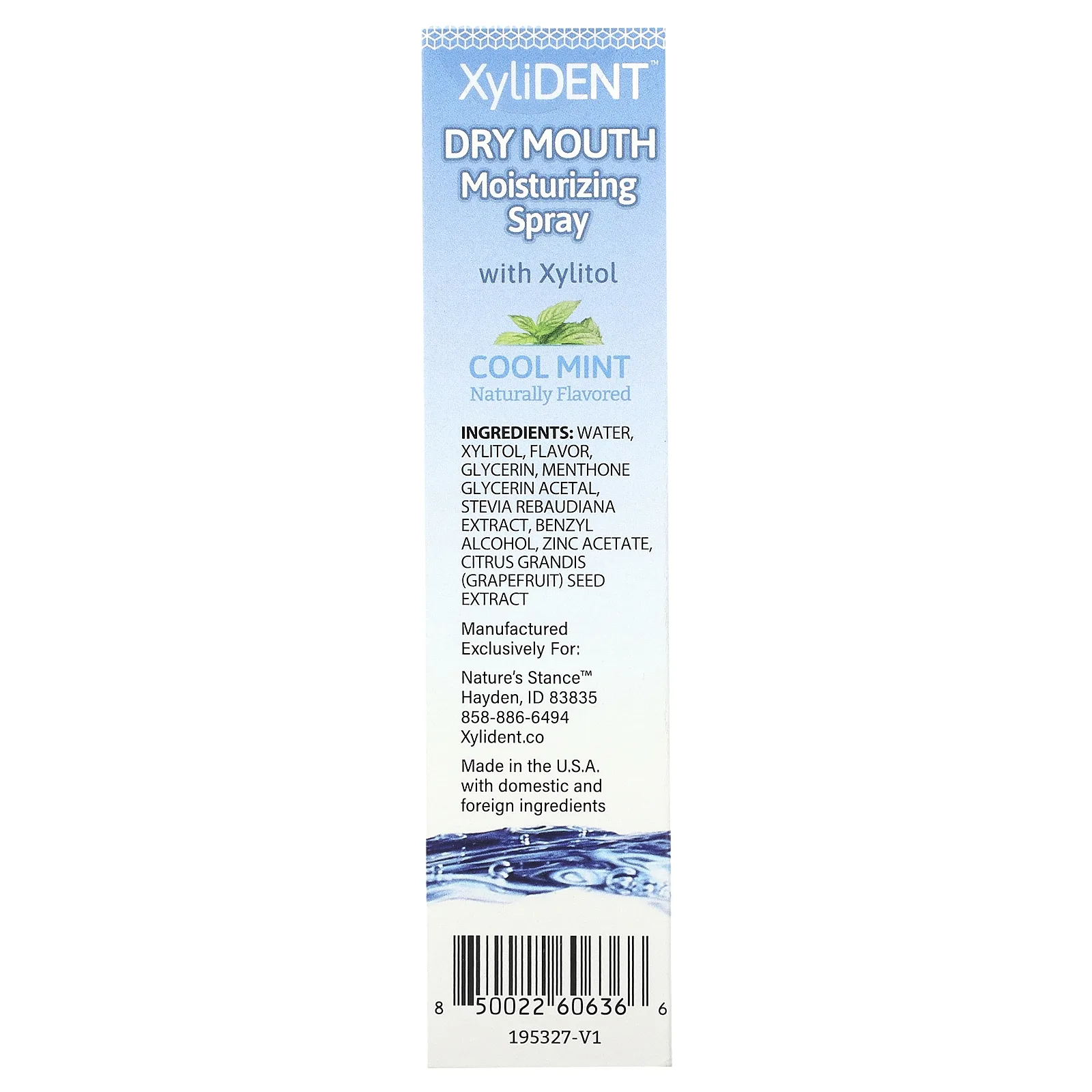 XyliDENT, Увлажняющий спрей для сухого рта с ксилитолом, прохладная мята, 59,1 мл (2 жидк. Унции)