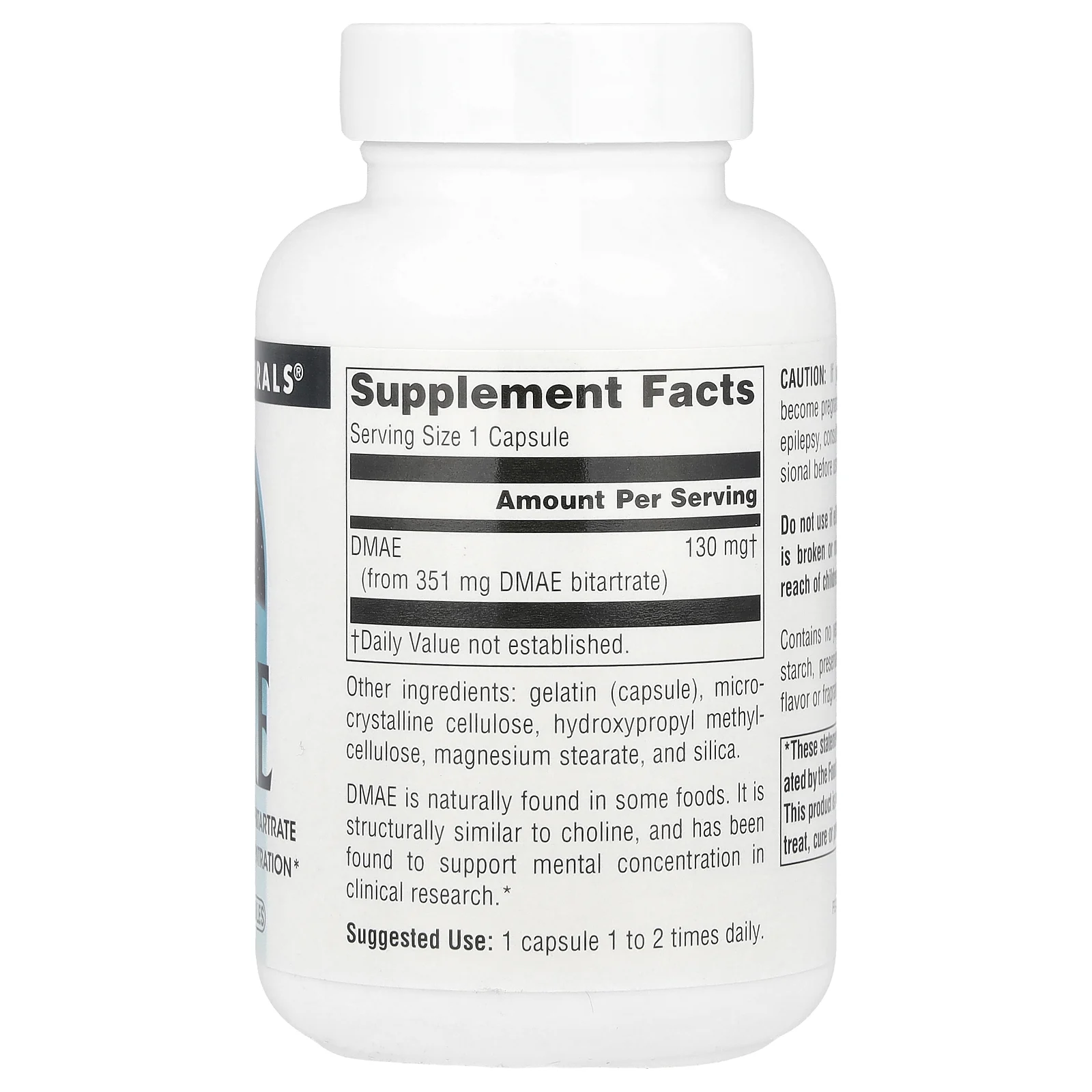 Source Naturals, ДМАЭ, 351 мг, 100 капсул