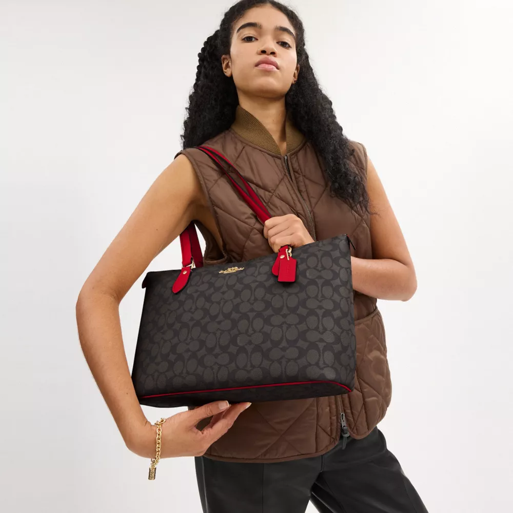 Сумка COACH Gallery Tote Bag In Signature Canvas
