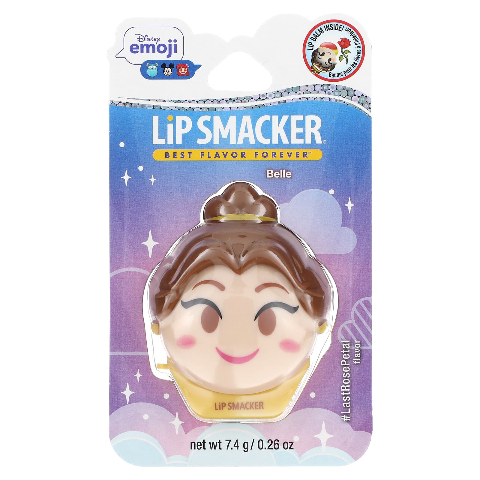 Lip Smacker, Disney Emoji, бальзам для губ, Belle, #LastRosePetal, 7,4 г (0,26 унции)