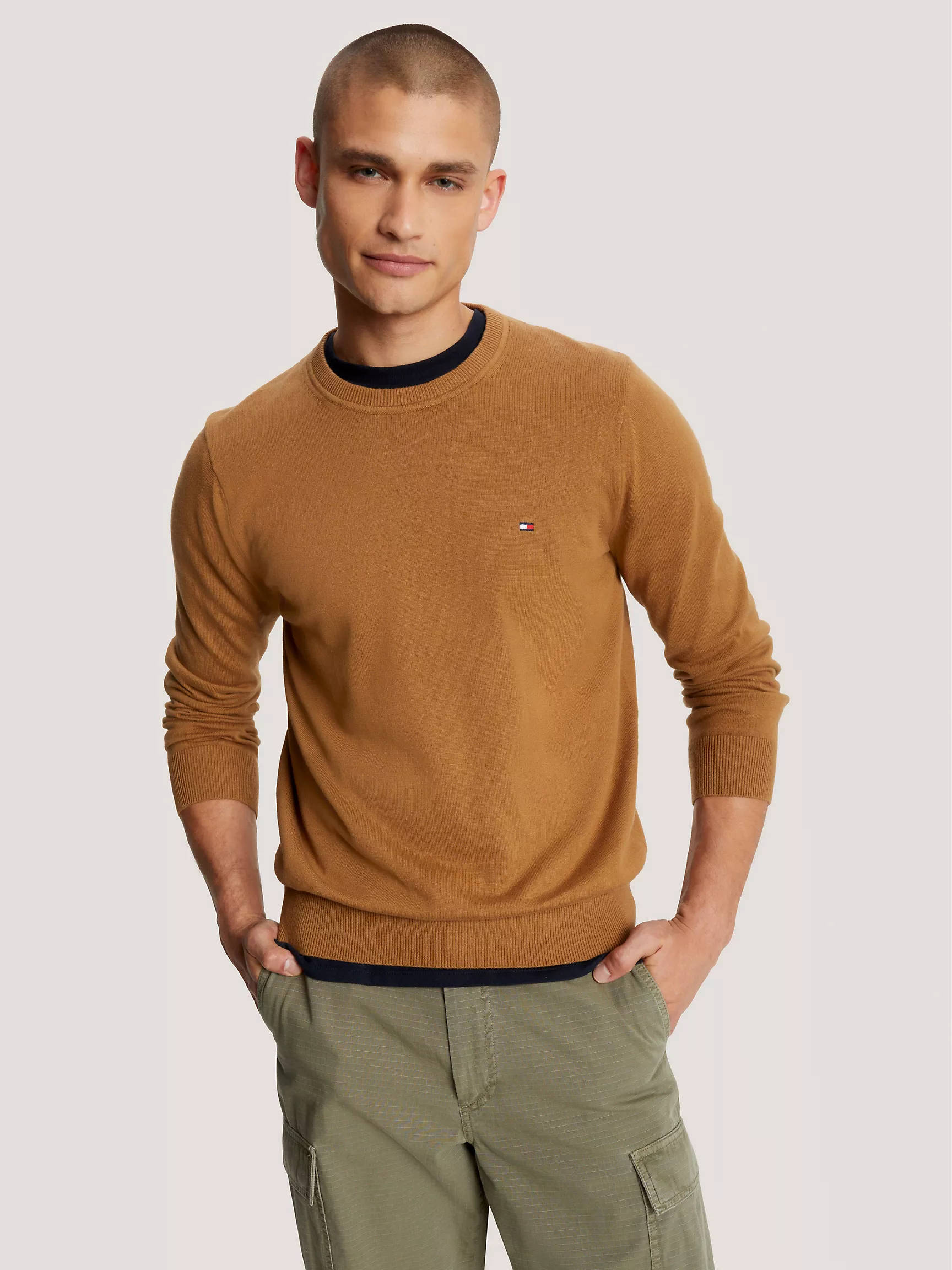 Мужской свитер Tommy Hilfiger, Классический свитер с круглым вырезом