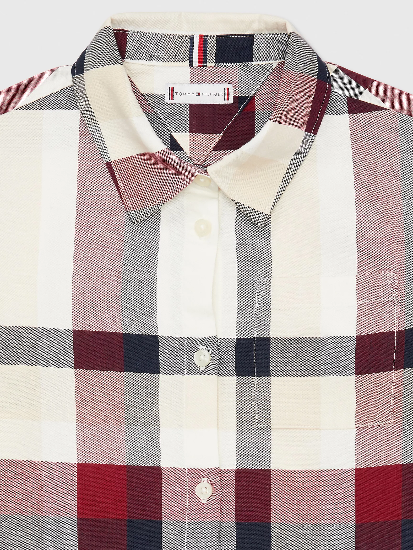 Платье для девочек Tommy Hilfiger, Детское платье-рубашка в клетку с рюшами