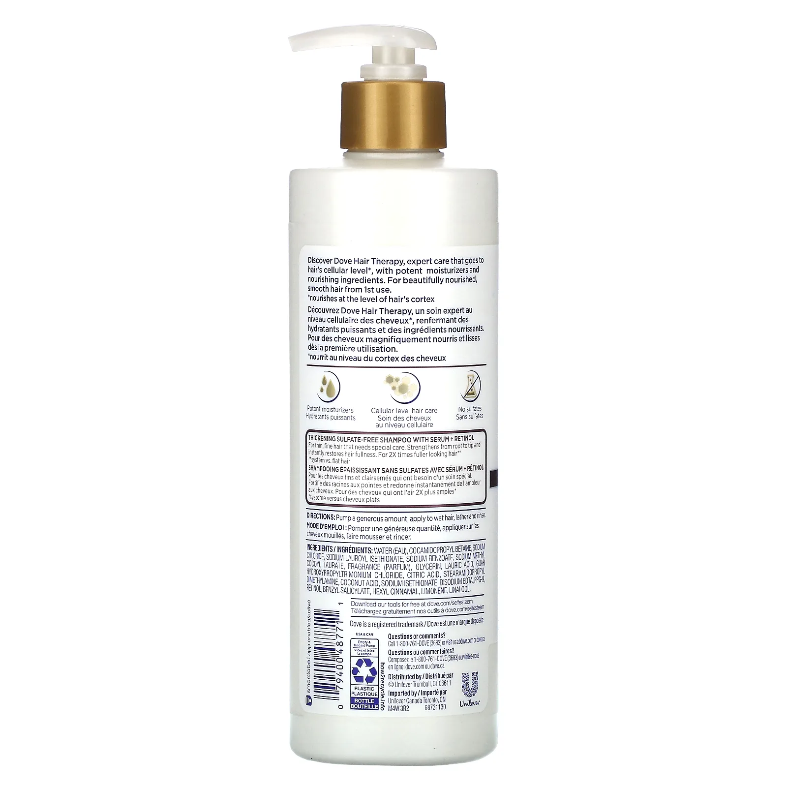 Dove, Шампунь для волос, 400 мл (13,5 жидк. Унции)