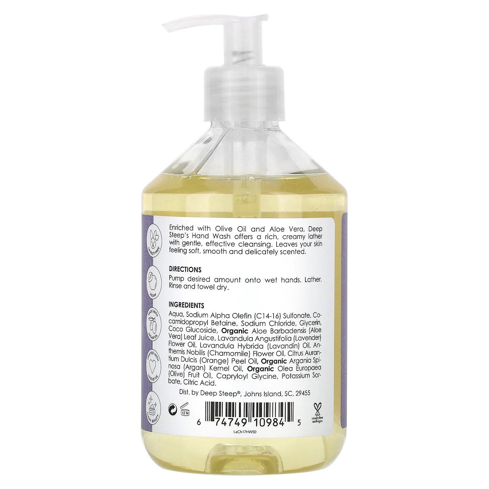 Deep Steep, Средство для мытья рук, лаванда и ромашка, 520 мл (17,6 жидк. Унции)