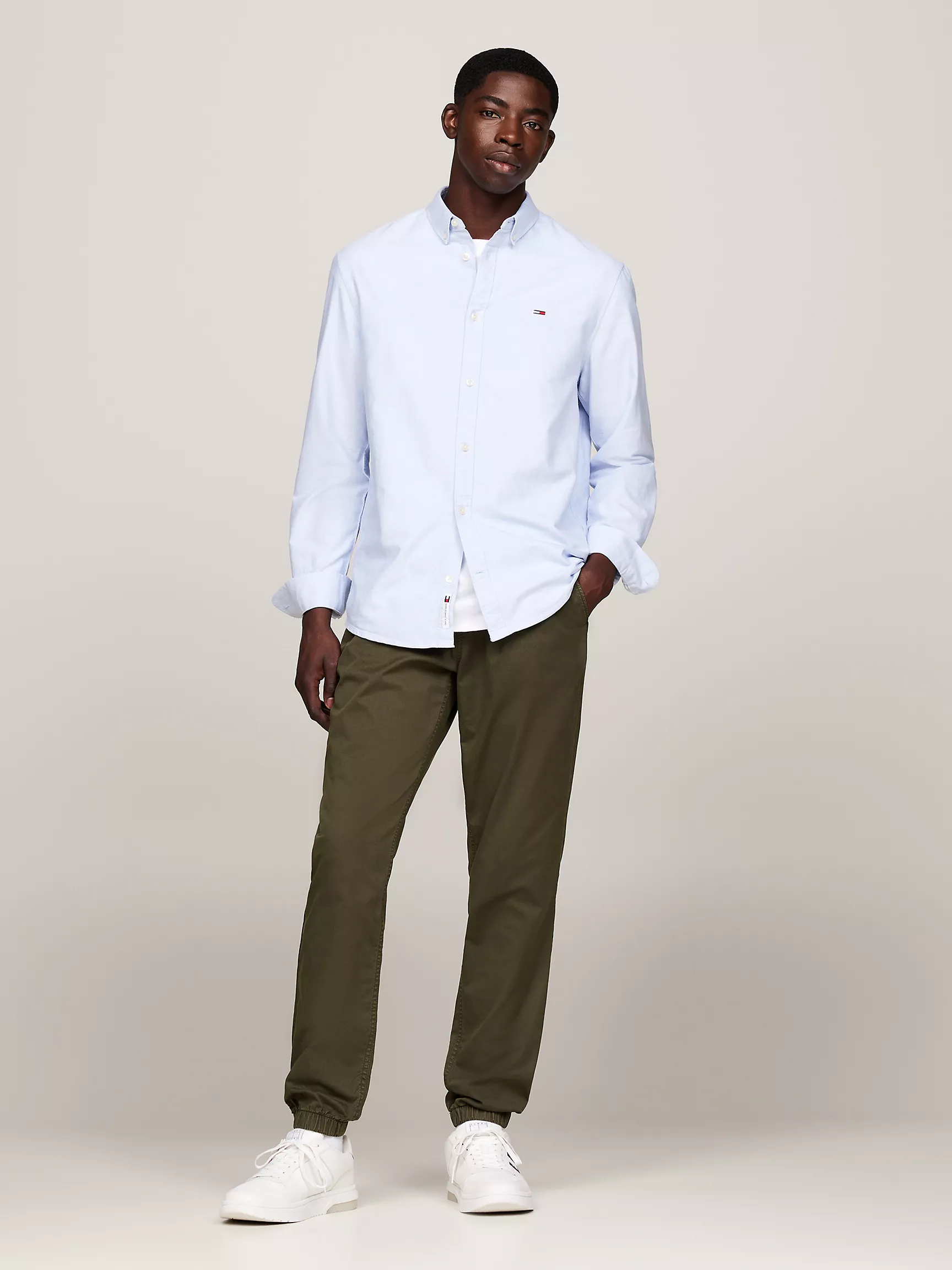 Мужские брюки Tommy Hilfiger, Приталенные джоггеры из хлопкового твила TJ