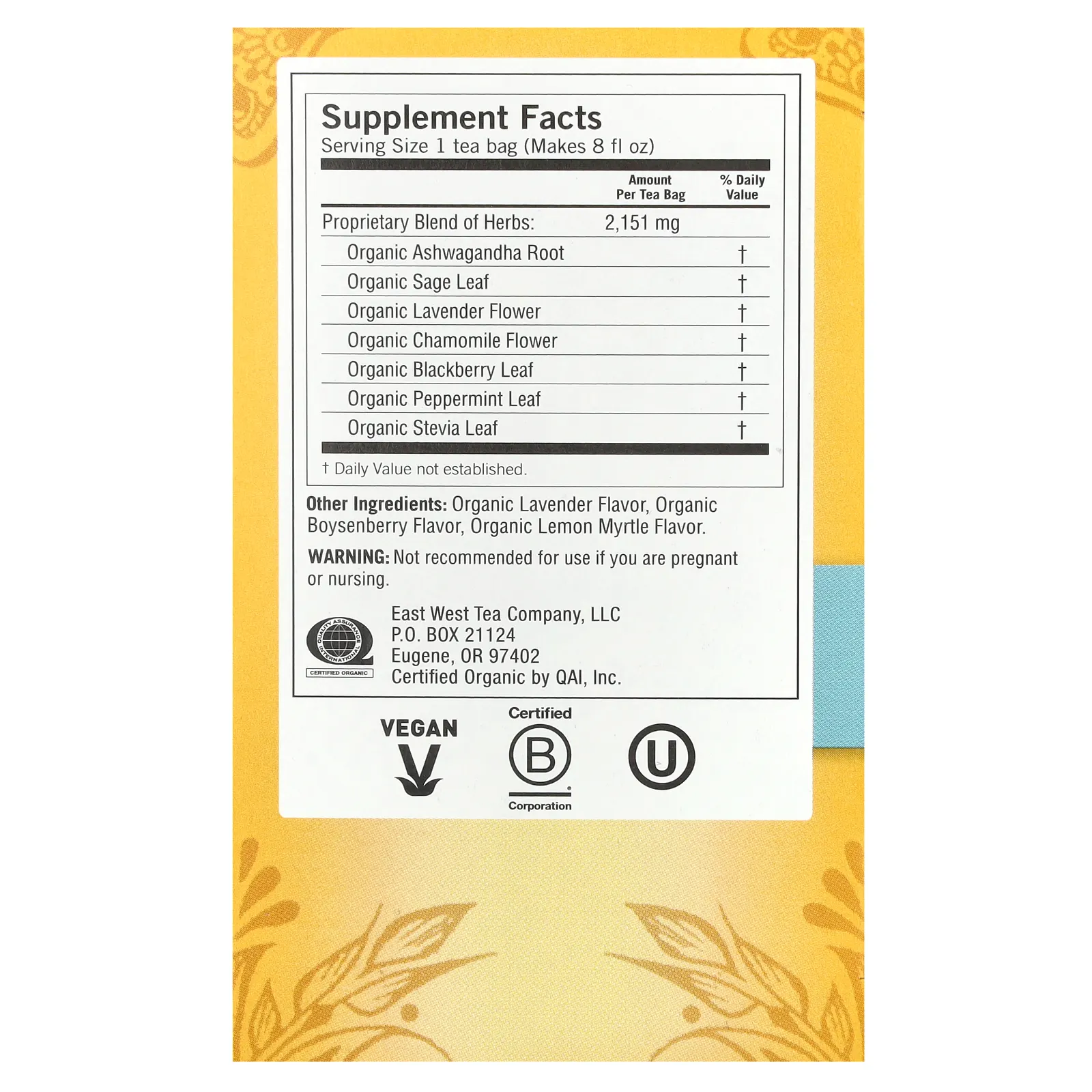 Yogi Tea, Relaxed Mind, чай без кофеина, 16 чайных пакетиков, 32 г (1,12 унции)