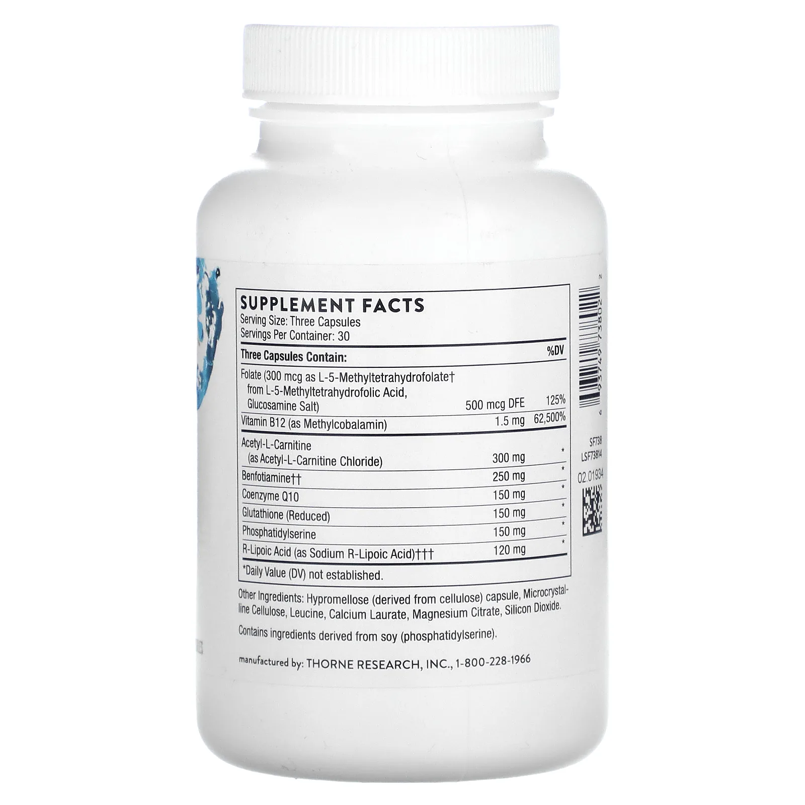 Thorne, комплекс для поддержки нервной системы, 90 капсул