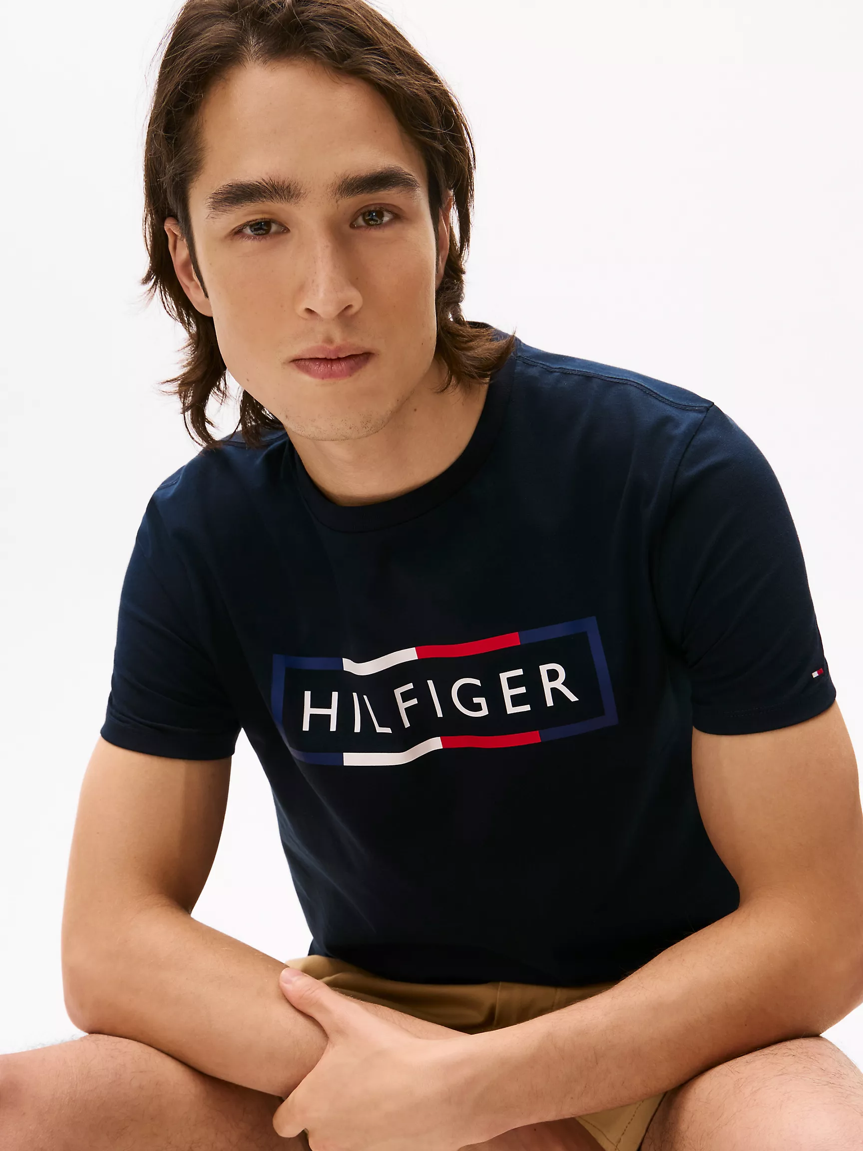 Мужская футболка Tommy Hilfiger, Футболка с фирменным логотипом в рамке