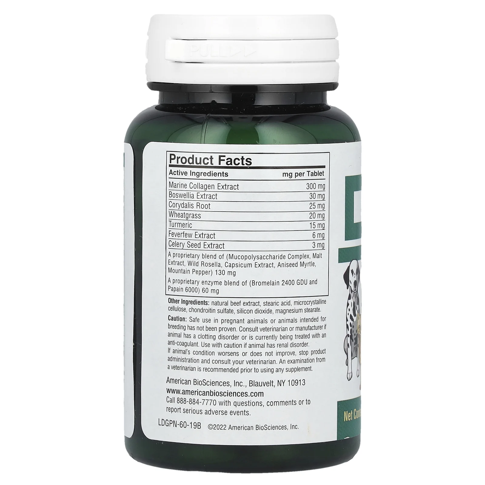 American Biosciences, DGP, для животных 60 жевательных таблеток