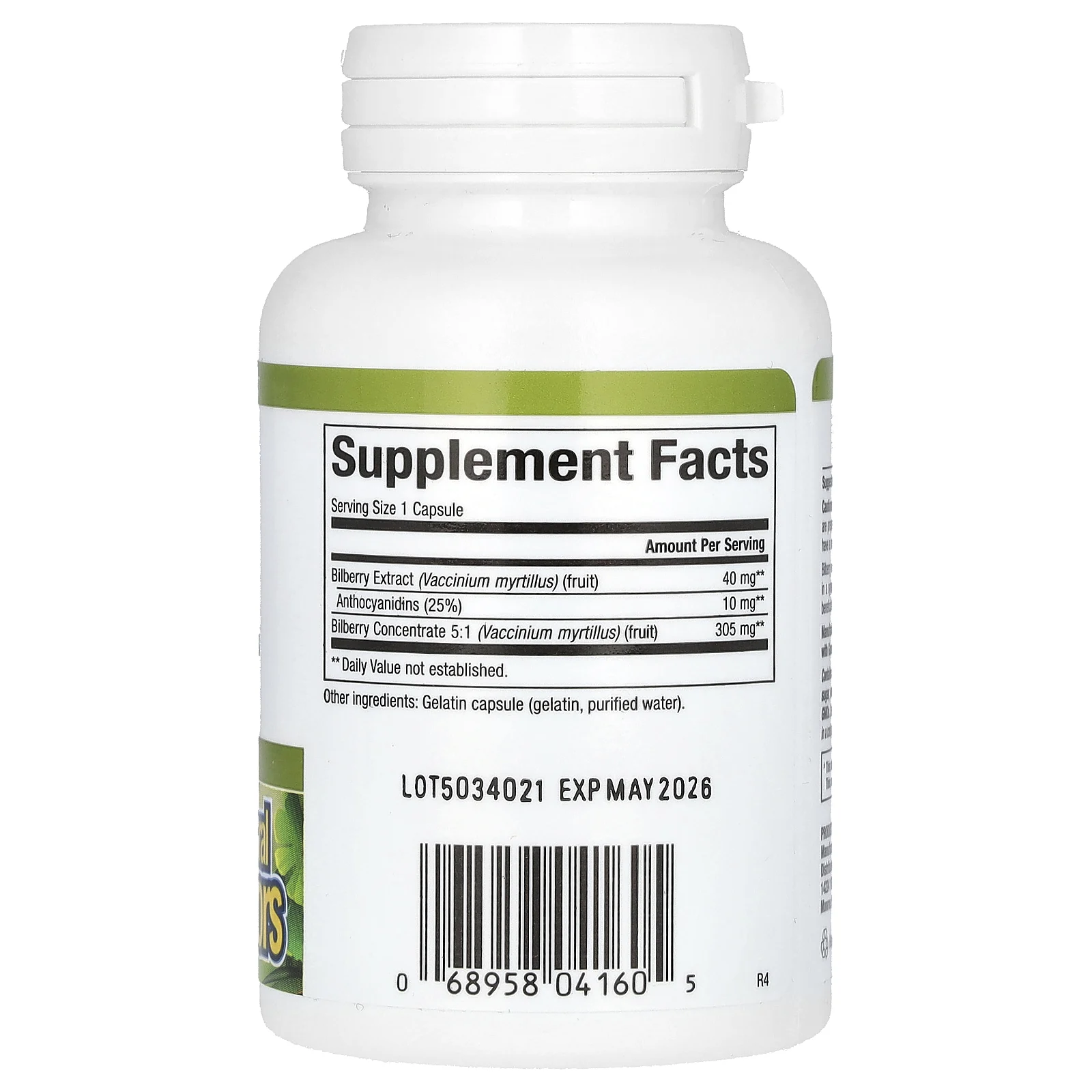 Natural Factors, черника, 40 мг, 60 капсул