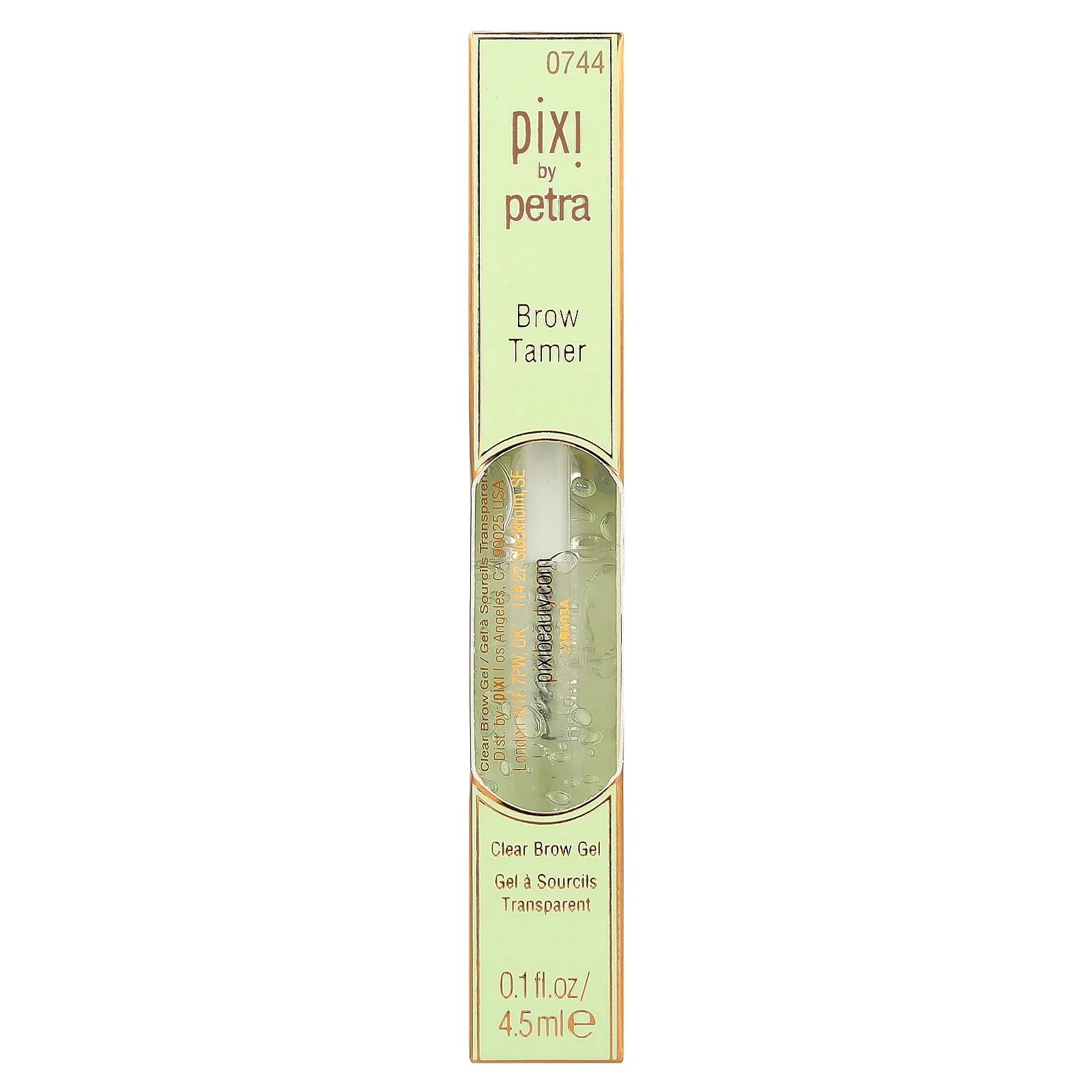 Pixi Beauty, Brown Tamer, прозрачный гель для бровей, 0744 полупрозрачный, 4,5 мл (0,1 жидк. унции)
