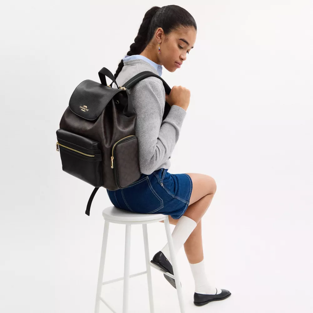 Рюкзак COACH Baby Backpack In Signature Canvas
