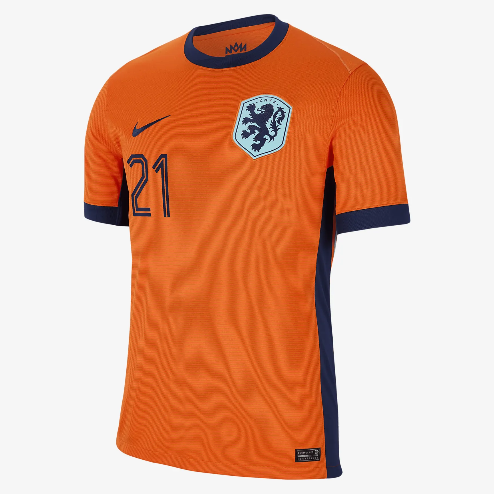 Frenkie de Jong Netherlands National Team 2024 Stadium Home Men's Nike Dri-FIT Soccer Jersey