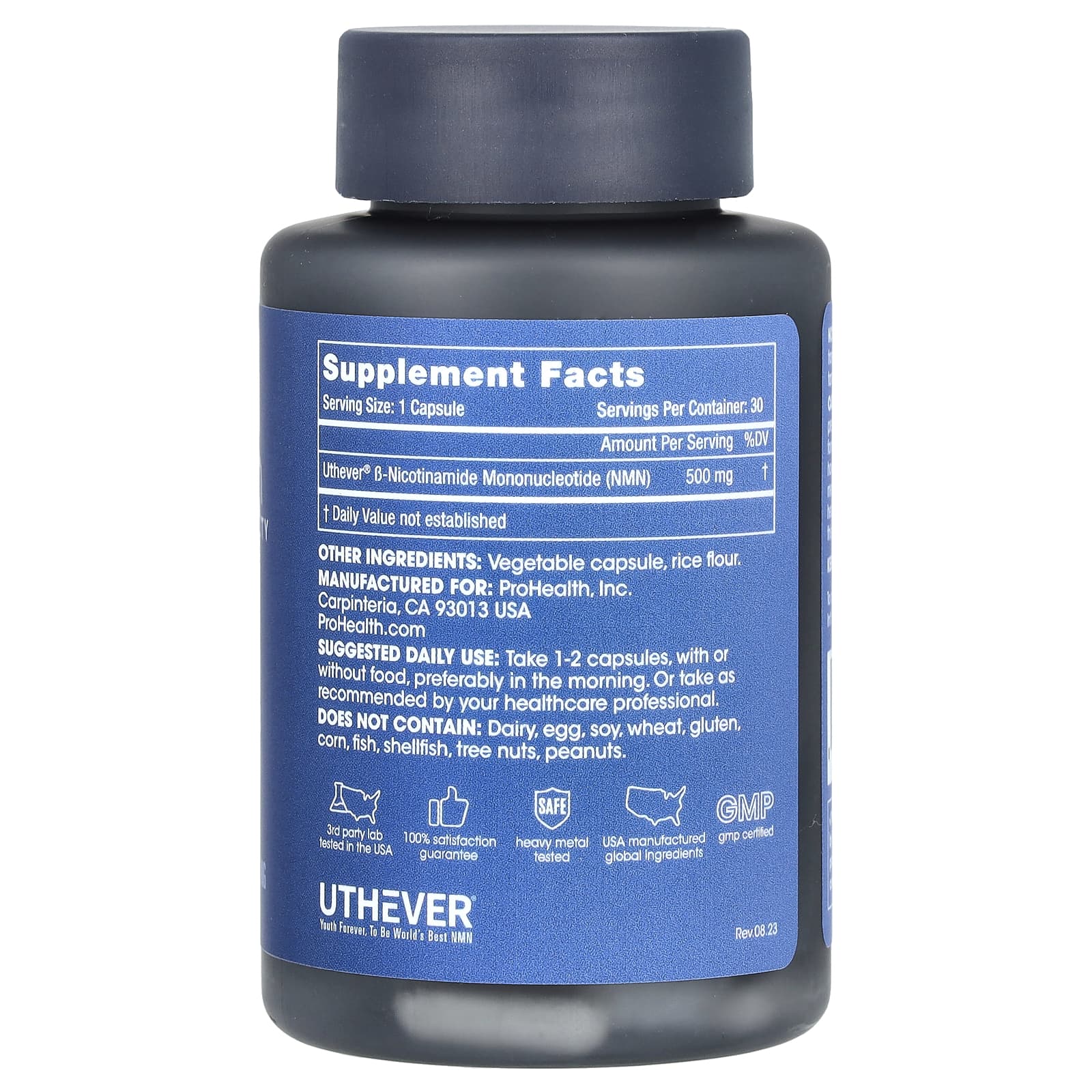 ProHealth Longevity, NMN Pro 500, 250 мг, 60 капсул