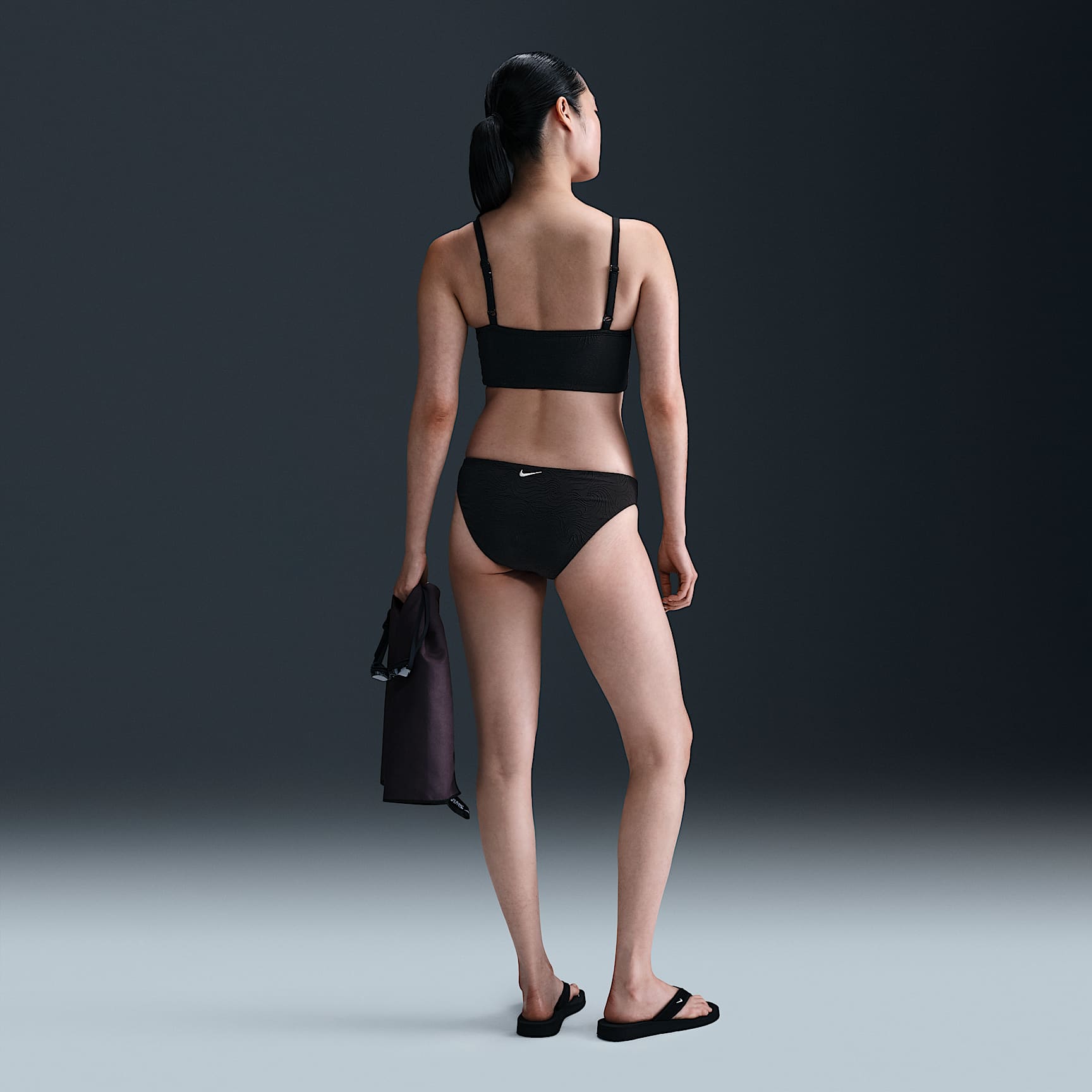 Nike Swim Water Texture Women's V-Neck Midkini