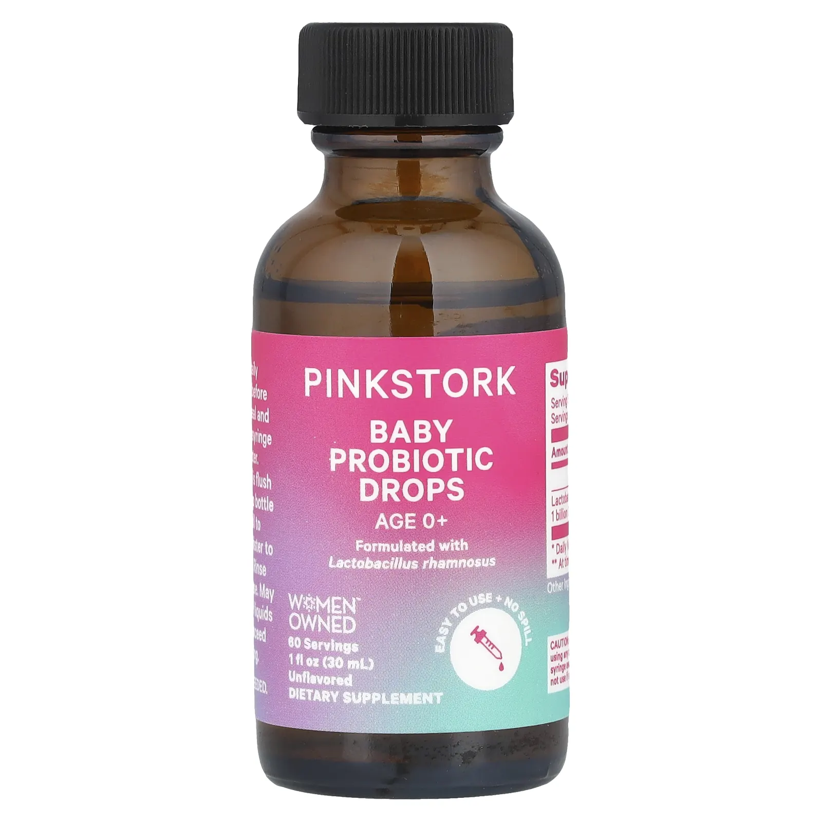 Pink Stork, Детские пробиотические капли, для детей от 0 лет, без добавок, 30 мл (1 жидк. Унция)