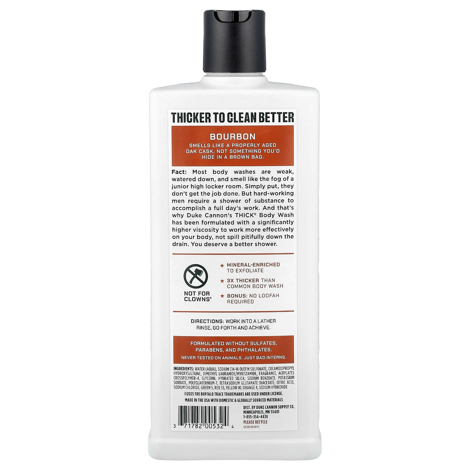 Duke Cannon Supply Co., Thick®, гель для душа, бурбон, 532 мл (18 жидк. унций)
