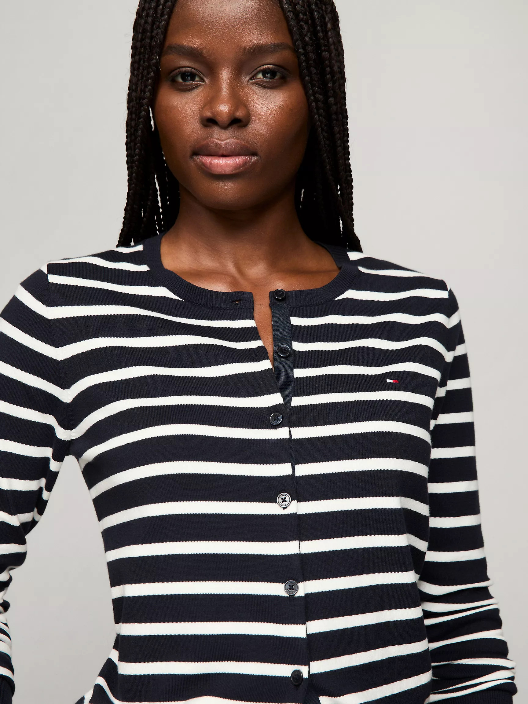 Женский свитер Tommy Hilfiger, Кардиган в полоску на пуговицах