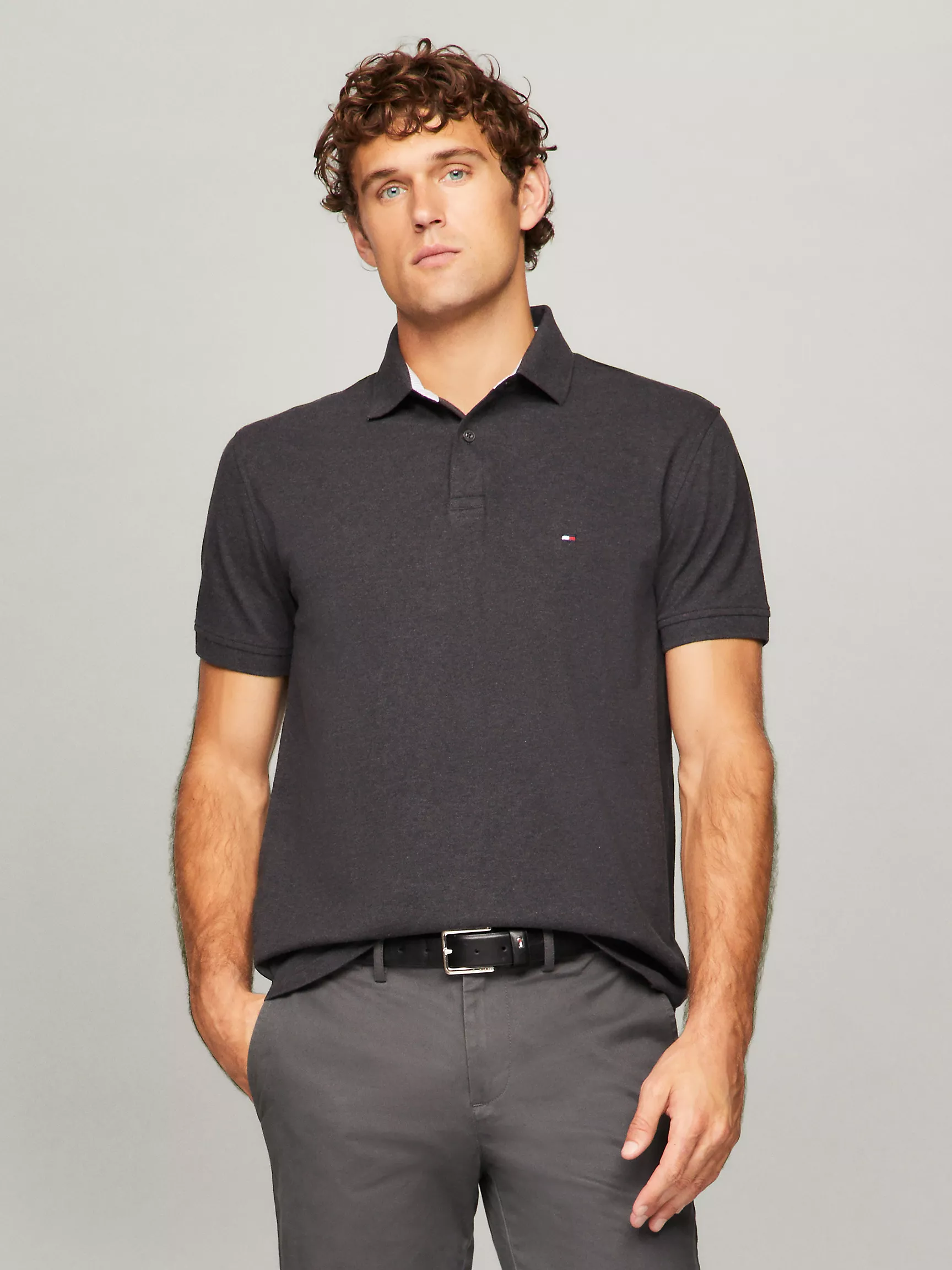 Мужское поло Tommy Hilfiger, Эластичное поло стандартного кроя Tommy