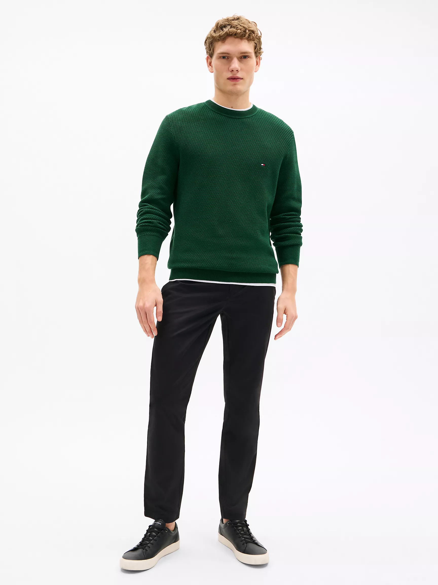 Мужской свитер Tommy Hilfiger, Структурированный свитер с круглым вырезом