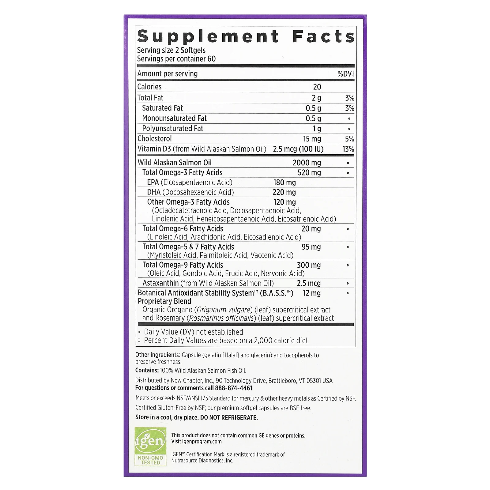 New Chapter, Wholemega, рыбий жир, 120 мягких таблеток