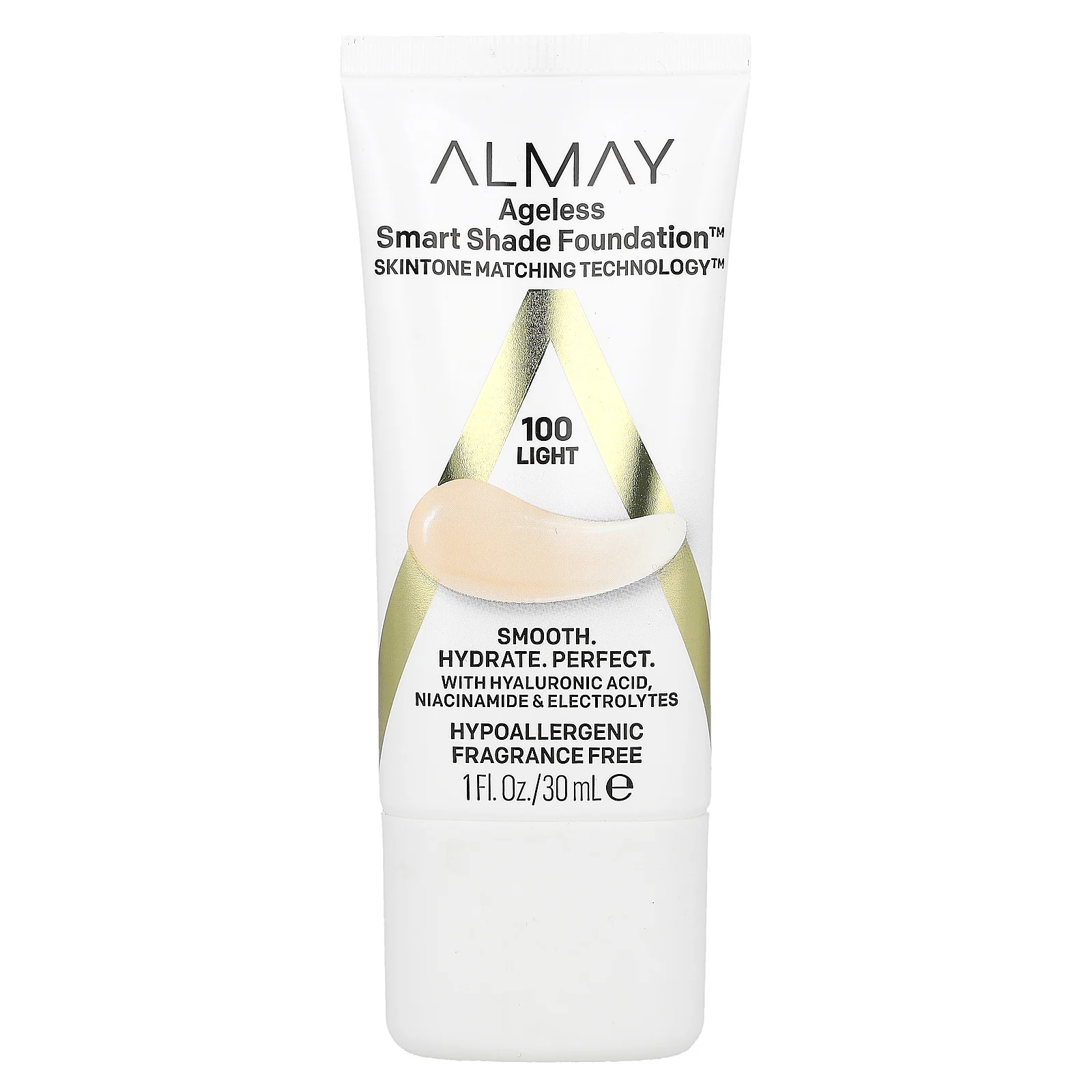 Almay, тональный крем Ageless Smart Shade, 100 светлый, 30 мл (1 жидк. унция)