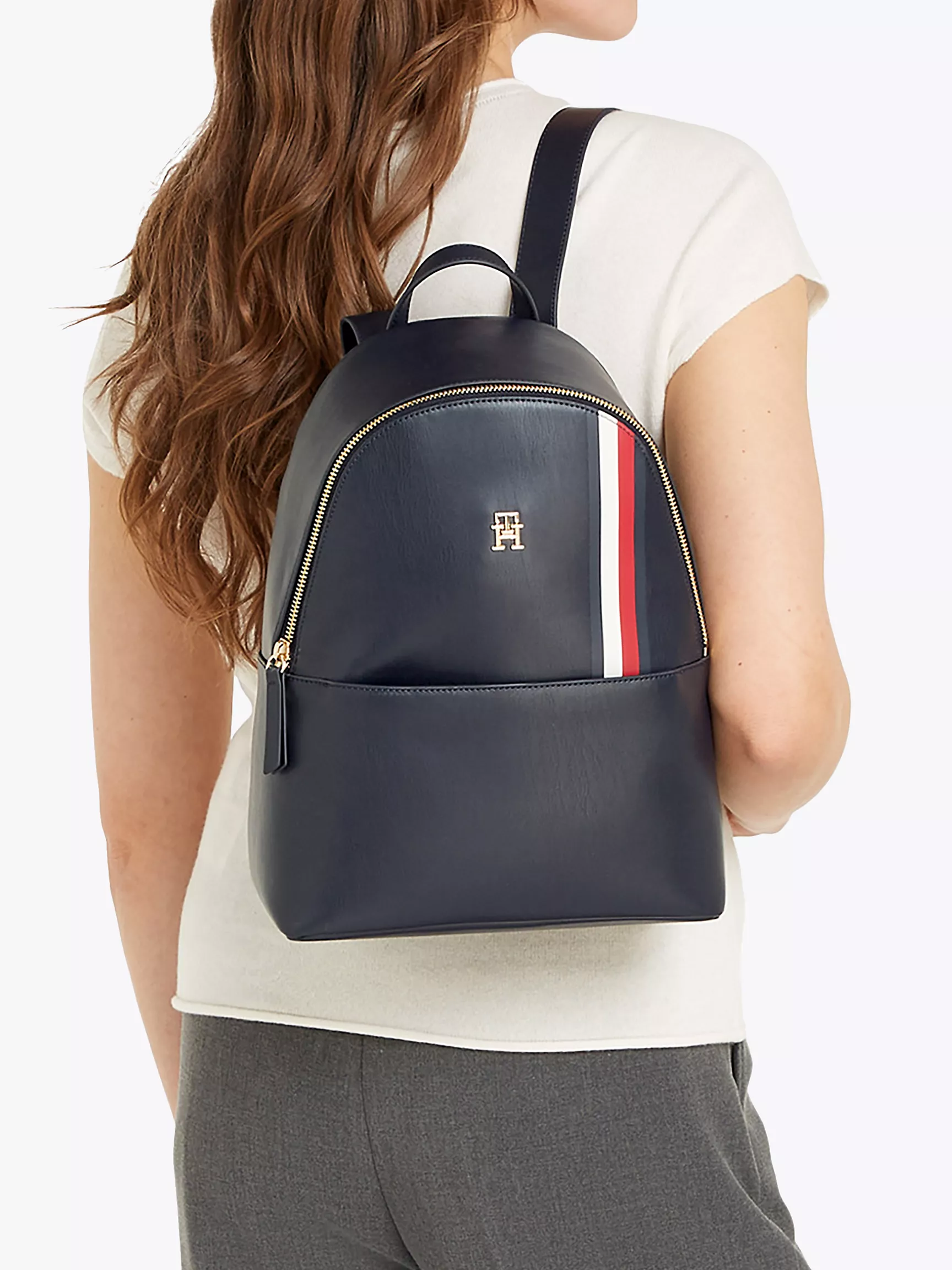 Женская сумка Tommy Hilfiger, Рюкзак с фирменными полосками