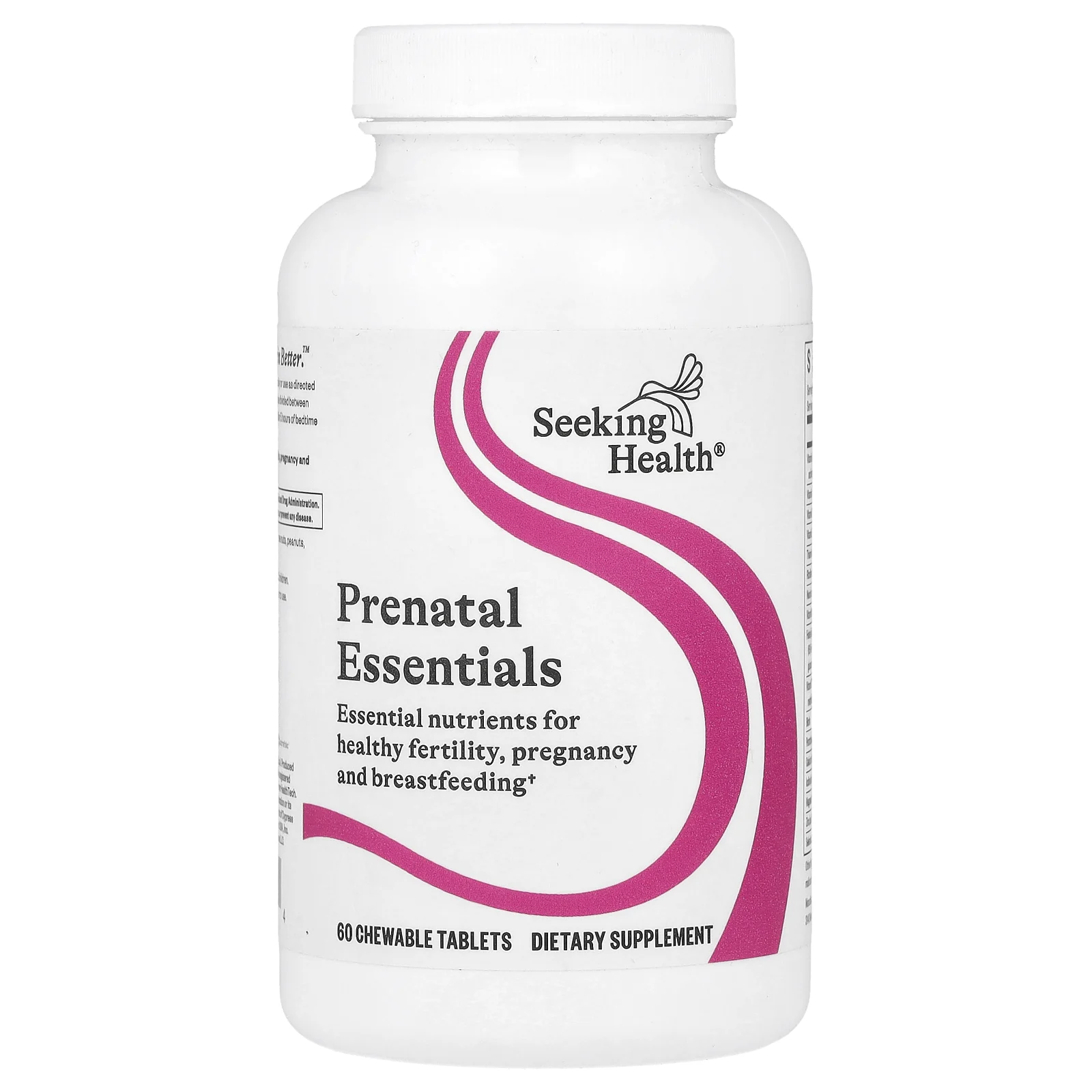 Seeking Health, Prenatal Essentials, жевательные таблетки для беременных, с расторопшей, триметилглицином и коэнзимом Q10, 60 жевательных таблеток