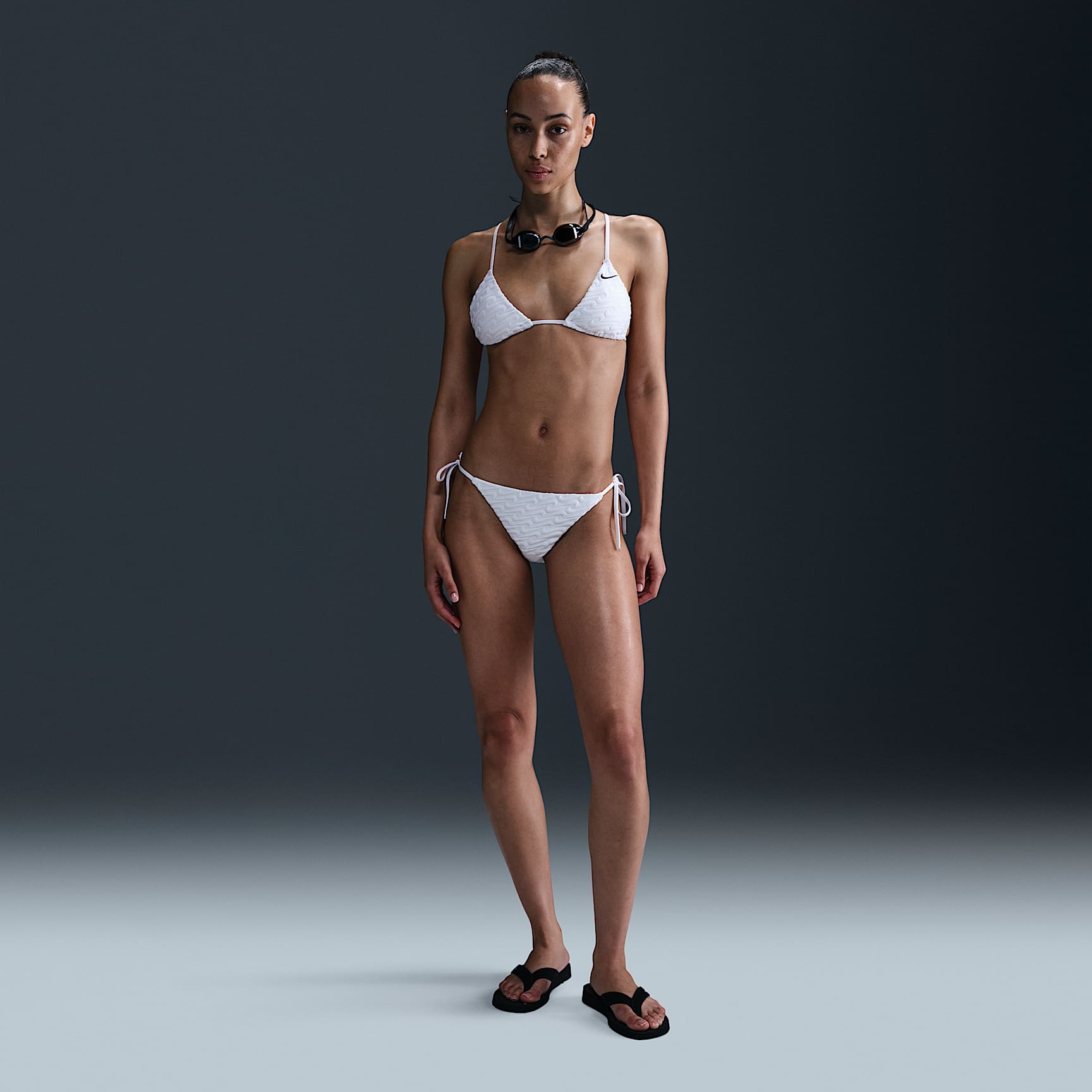 Nike Swim Swoosh Link Women's Terry Tie-String Bikini Bottom