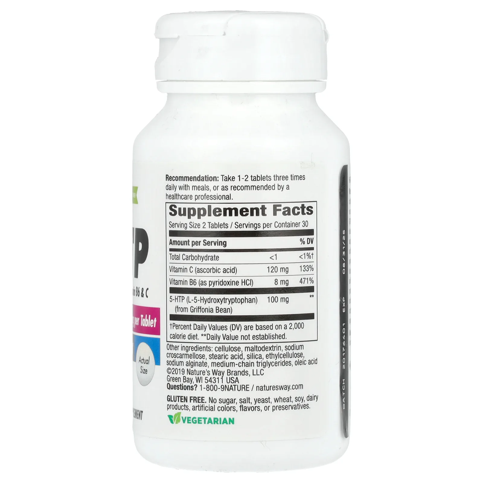 Nature's Way, 5-HTP, 50 мг, 60 таблеток