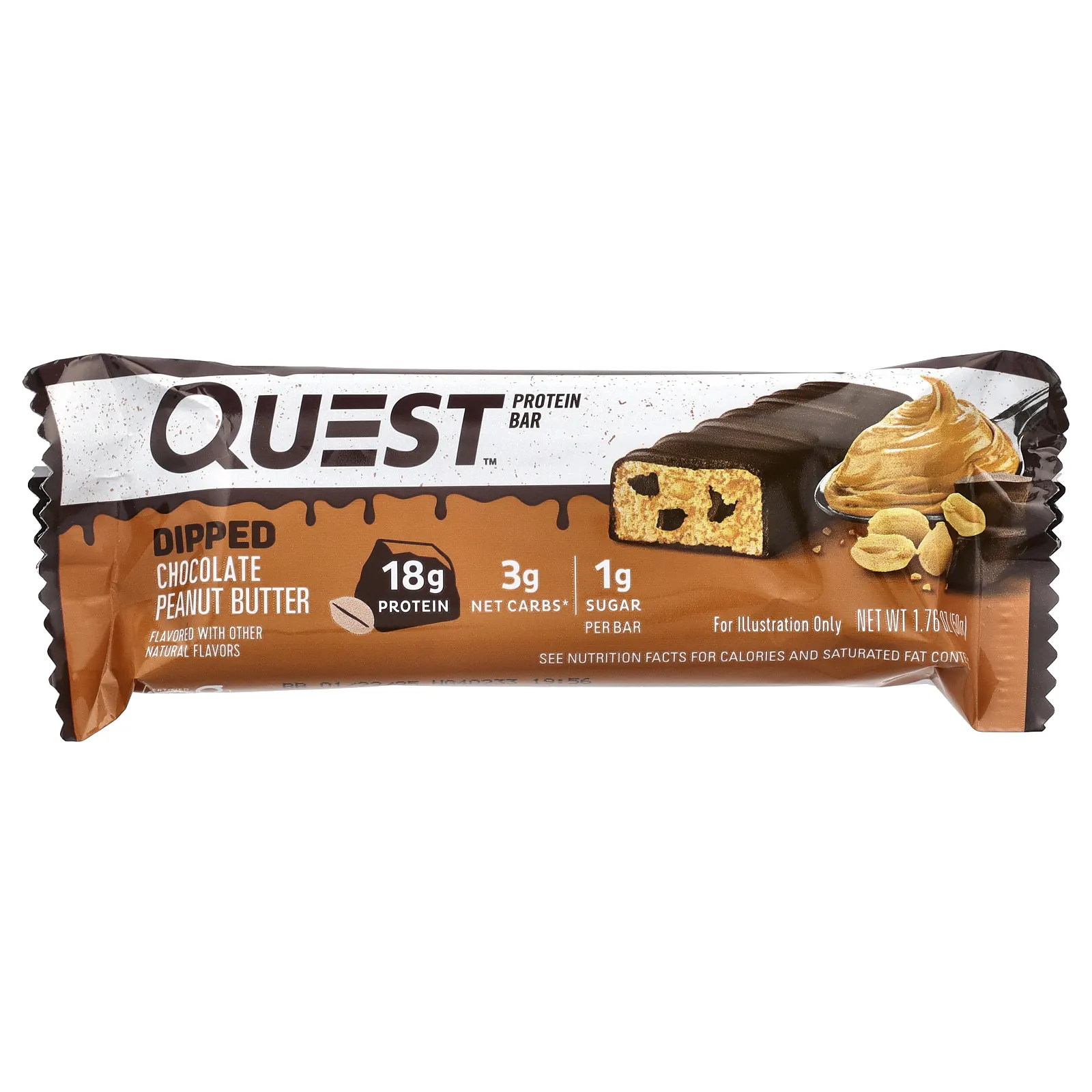 Quest Nutrition, протеиновый батончик, шоколад с арахисовой пастой в глазури, 12 шт. по 50 г (1,76 унции)