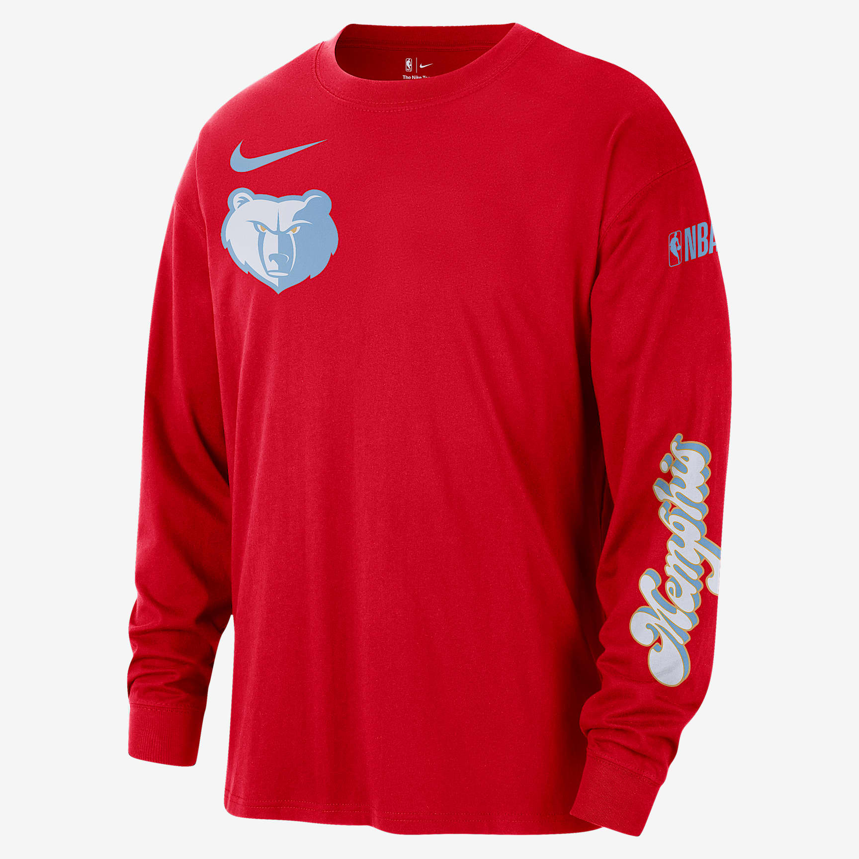 Memphis Grizzlies Courtside City Edition Men's Nike NBA Max90 Long-Sleeve T-Shirt