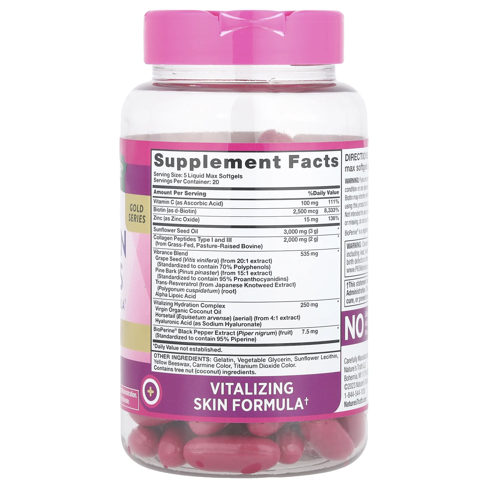 Nature's Truth, Collagen Beauty, 100 капсул Liquid Max