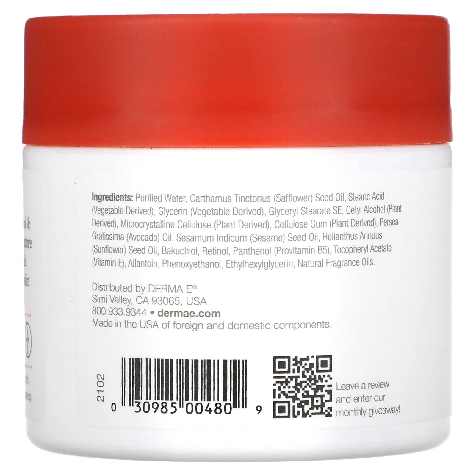 DERMA E, восстанавливающий крем против морщин, 113 г (4 унции)